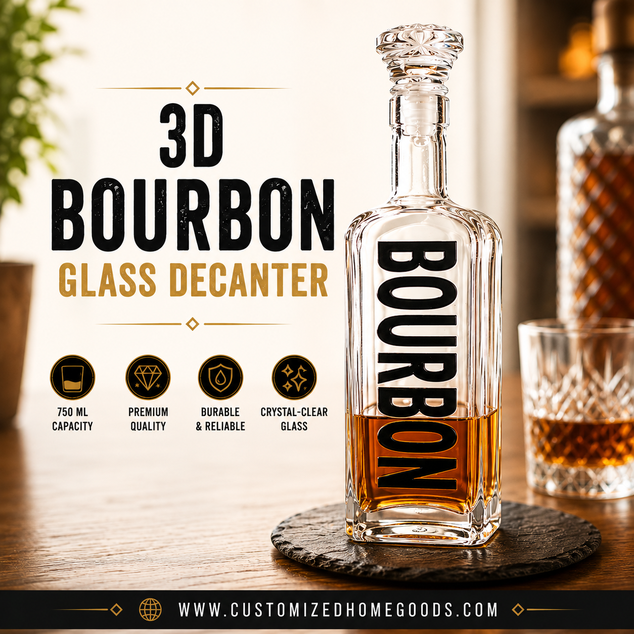 3D Bourbon Decanter