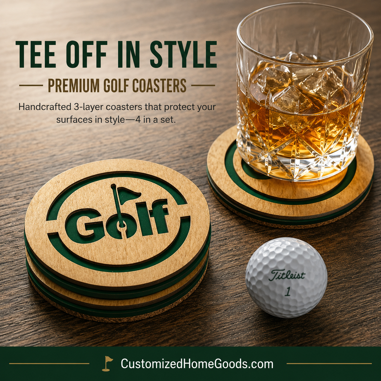 Luxury Golf Coasters