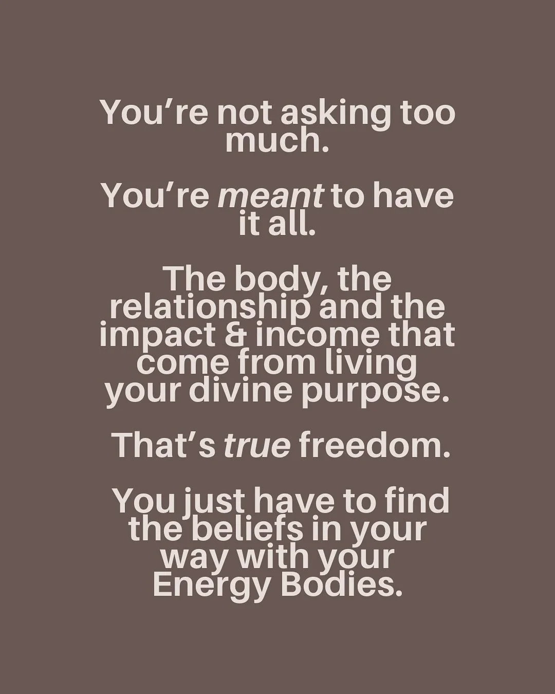 You&rsquo;re a wayshower who came to show us how to be truly free.

Comment INITIATE and I&rsquo;ll send details 💌

I&rsquo;m rooting for you. We rise together 🤍🪽

#subconsciousbeliefs #rootcausehealing #energybody #divinepower #divinepurpose #hig