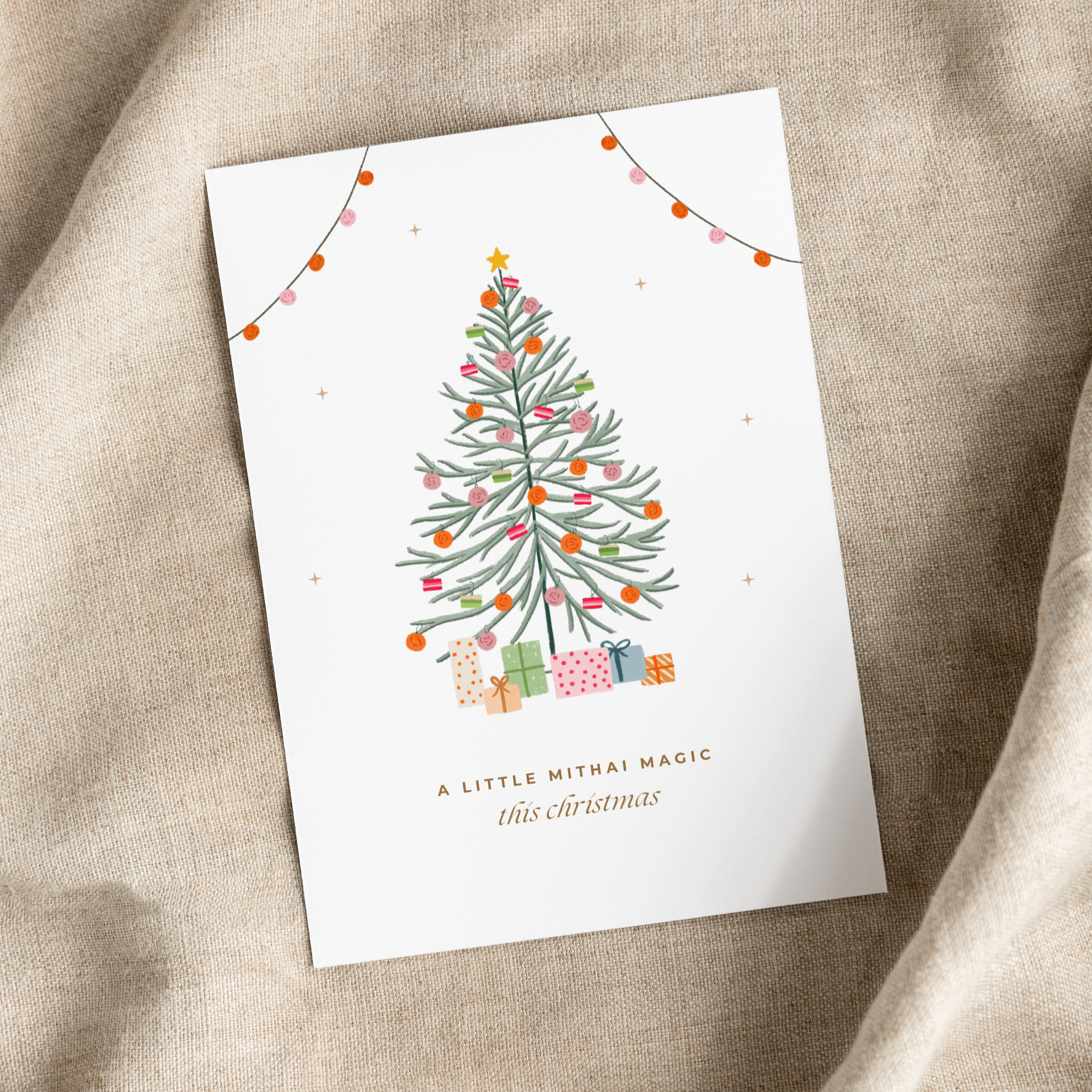 A Little Mithai Magic Christmas Card - Single or Pack