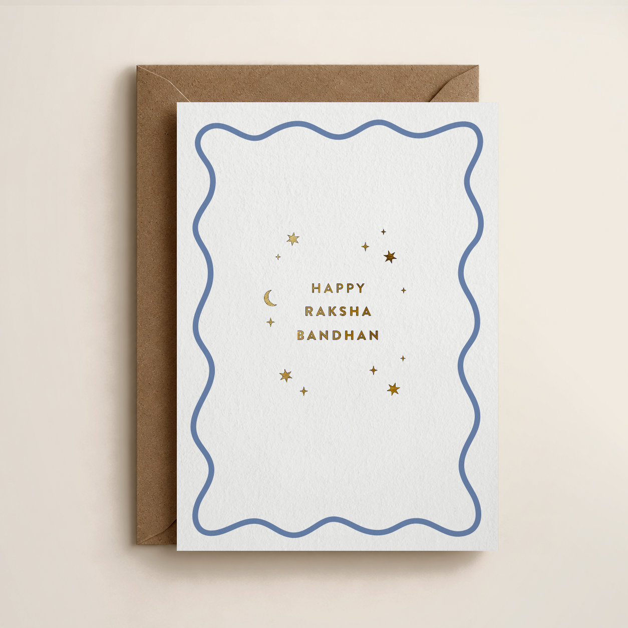 Single or Pack - Luxury Gold Foil Raksha Bandhan Card