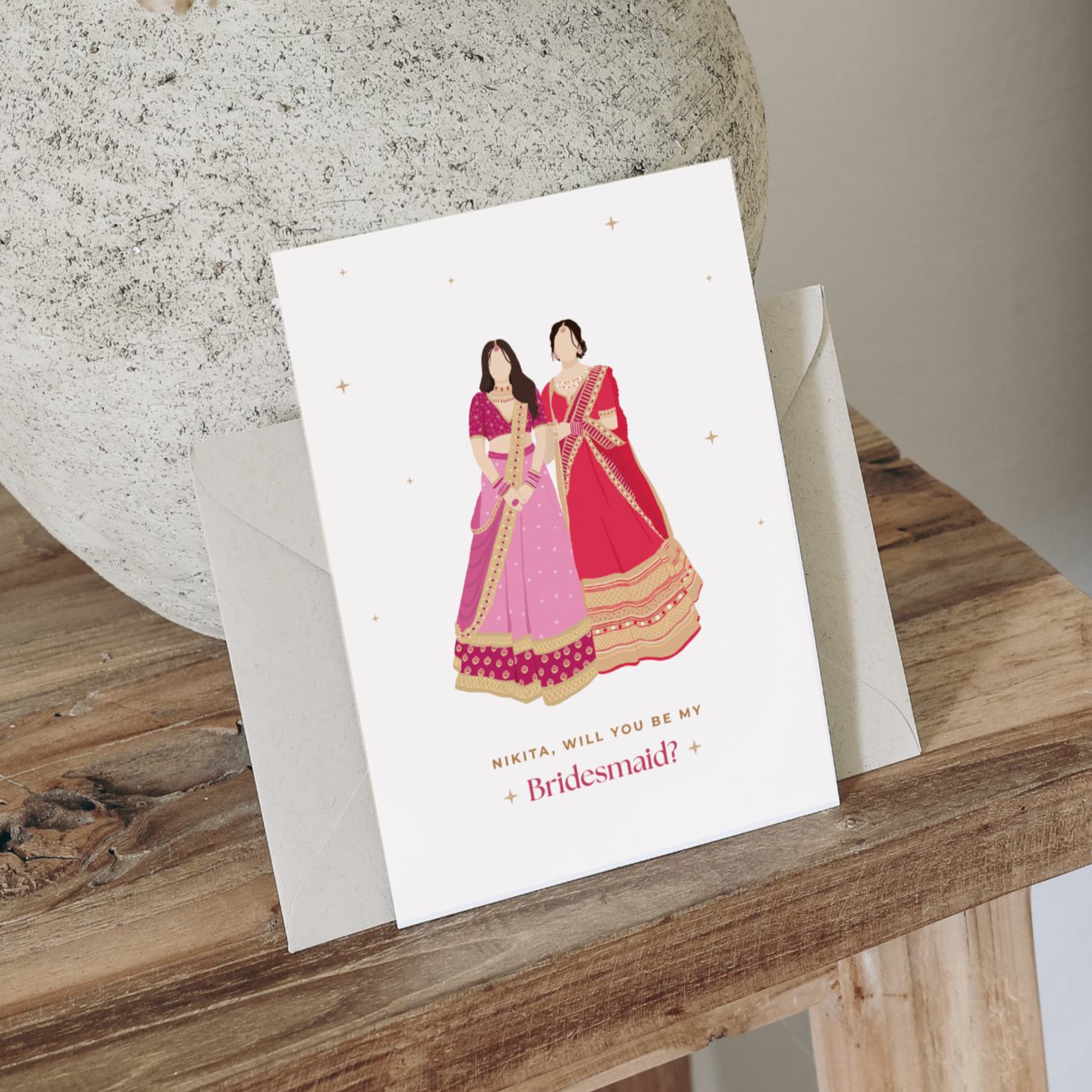 Personalised Bridesmaid Card