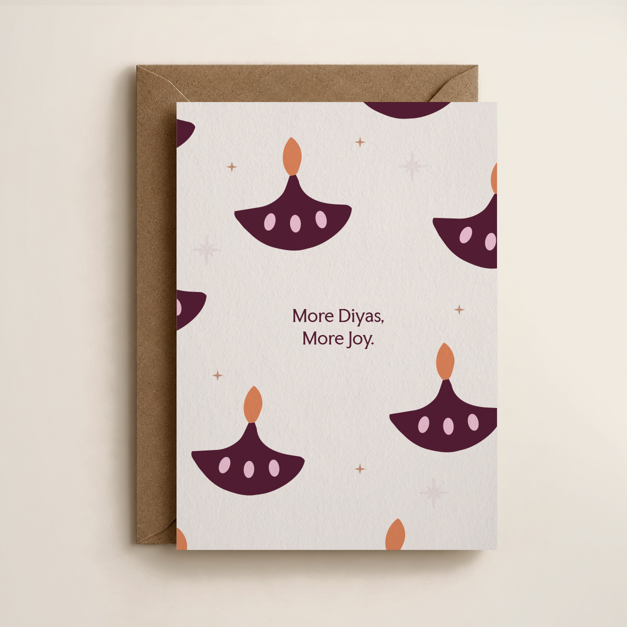 Diwali Diya Pattern Card - Single or Pack