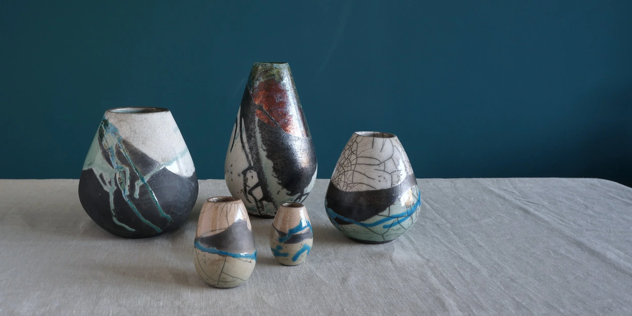 group of raku vases wide.JPG