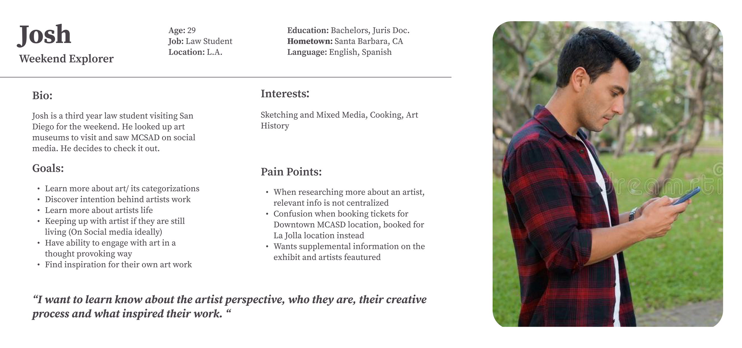 User Persona #1 - Reflecting Gen Z/ Millennial Responses