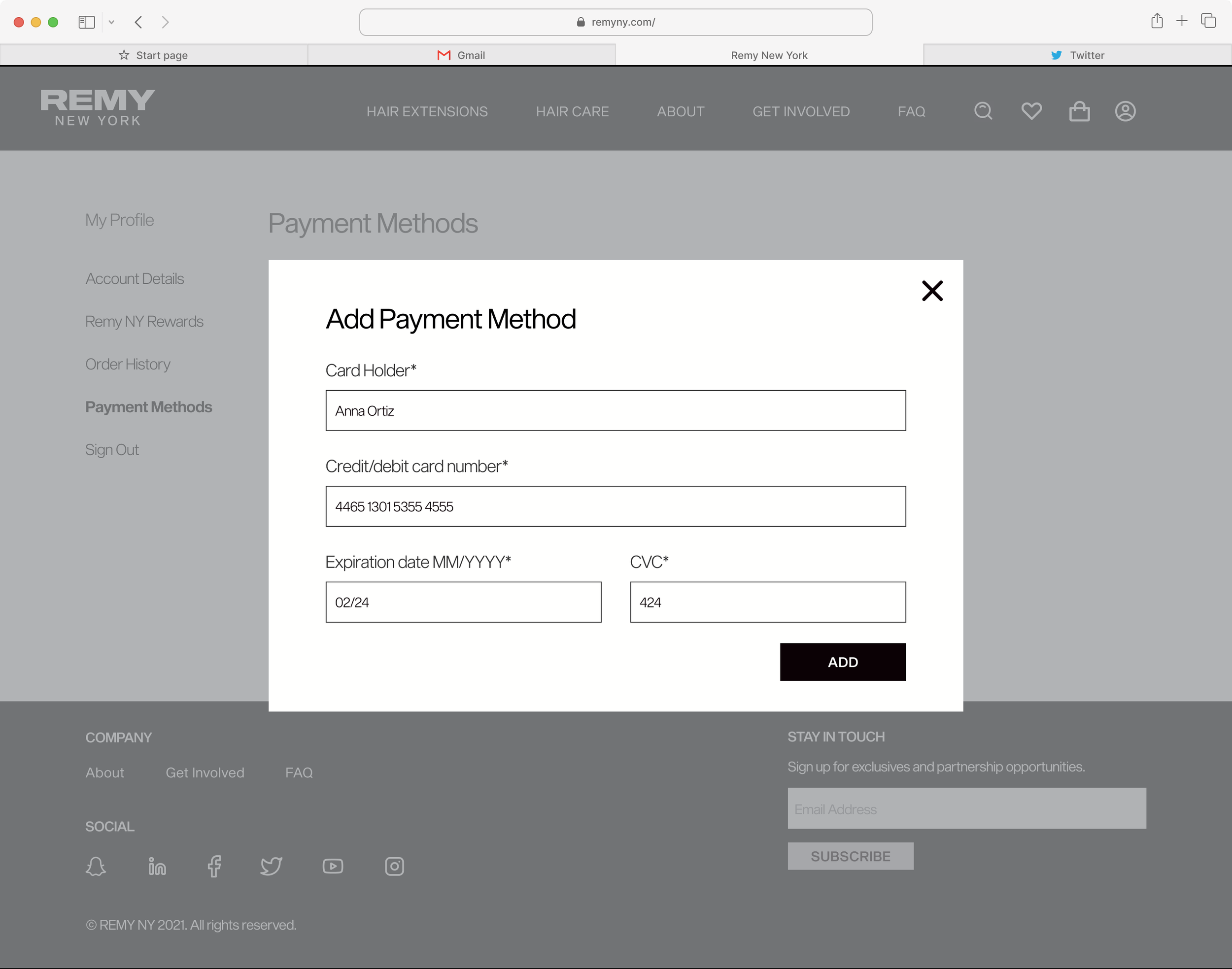 Add Payment Method