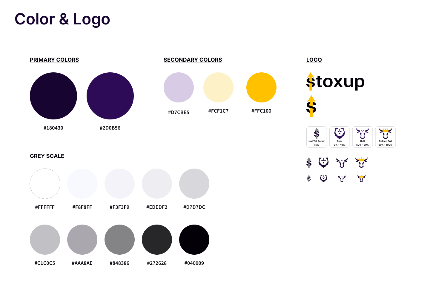 Stoxup Colors and Logos