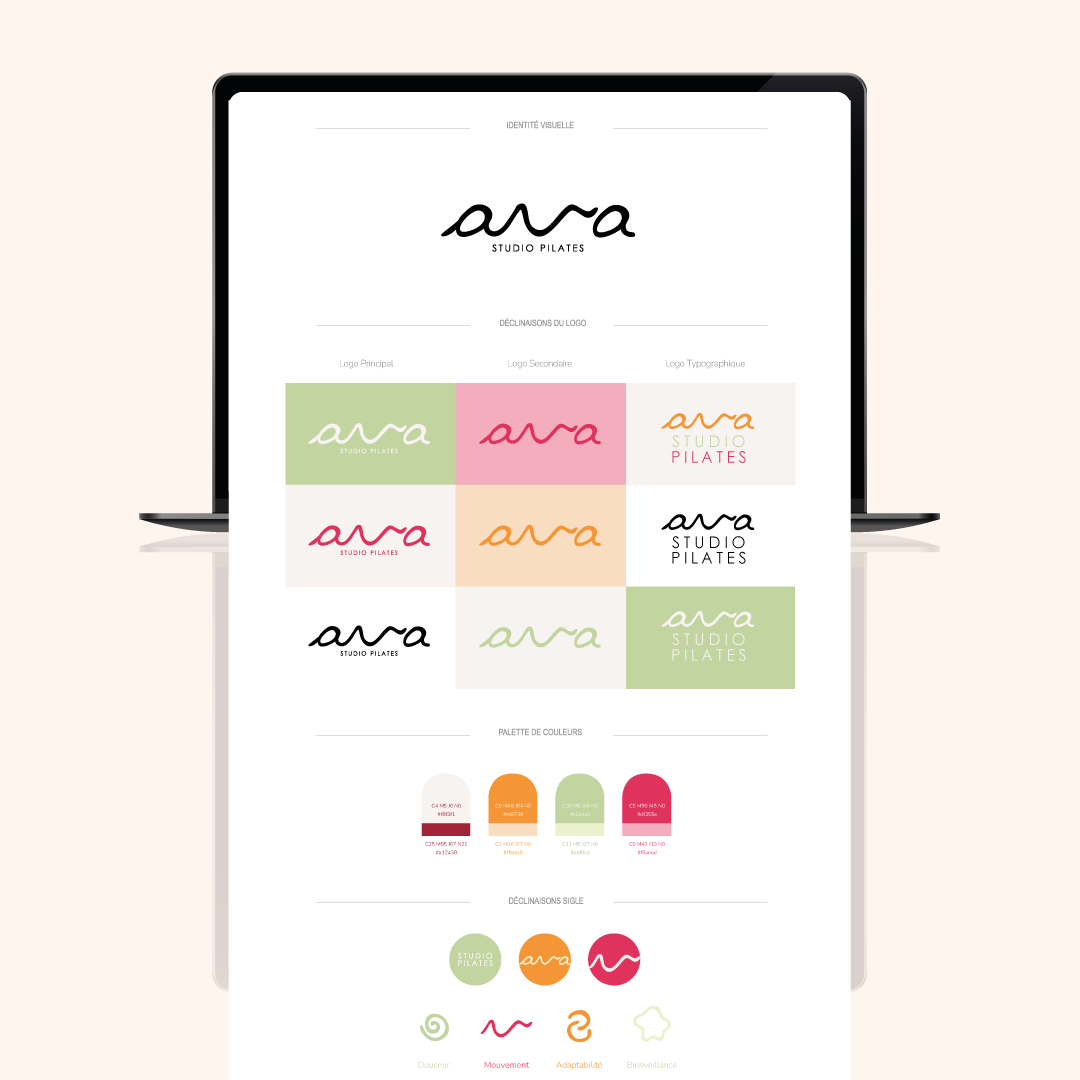 Identité visuelle pour un studio de Pilates de l'Audomarois