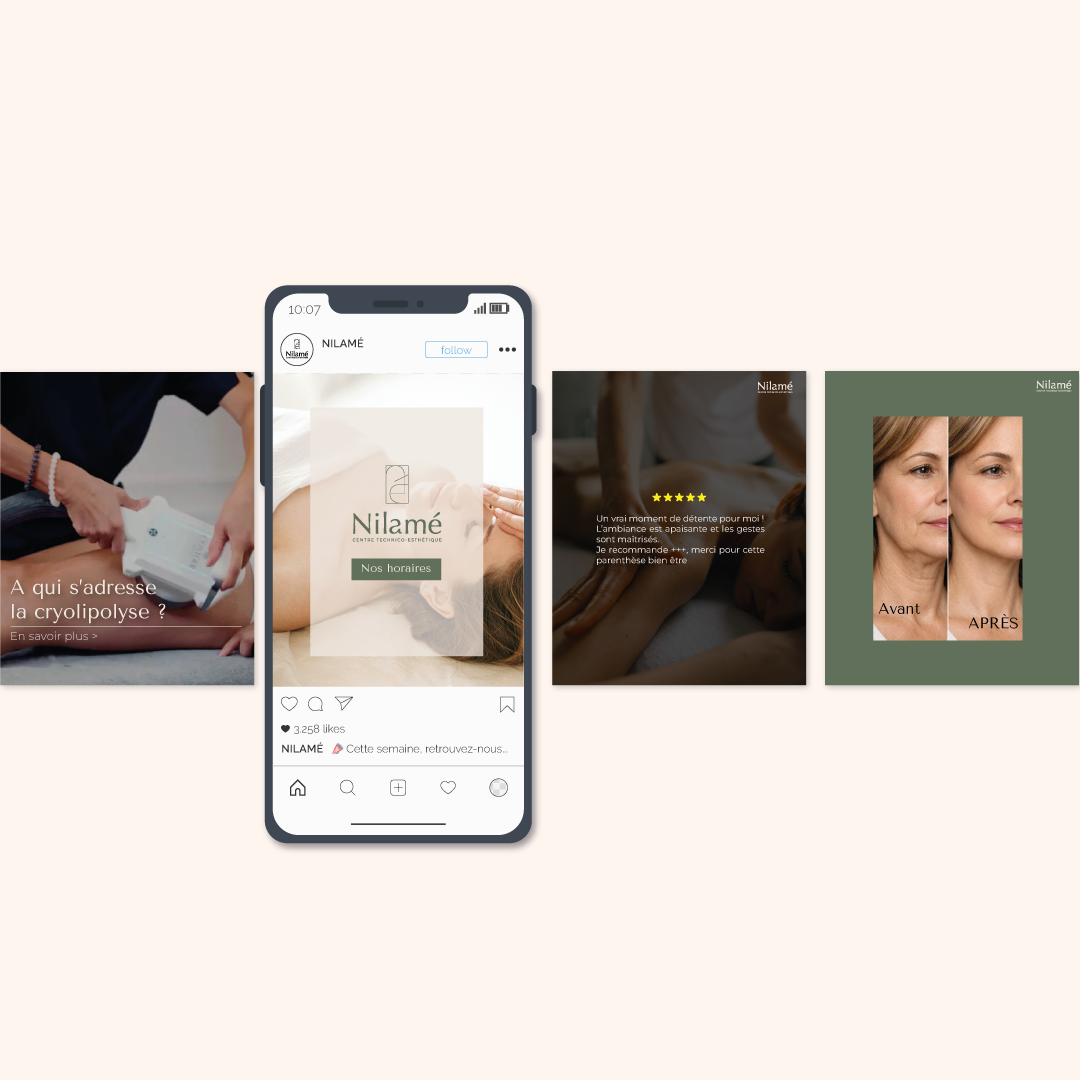 Templates Réseaux sociaux pour un institut de Saint-Omer
