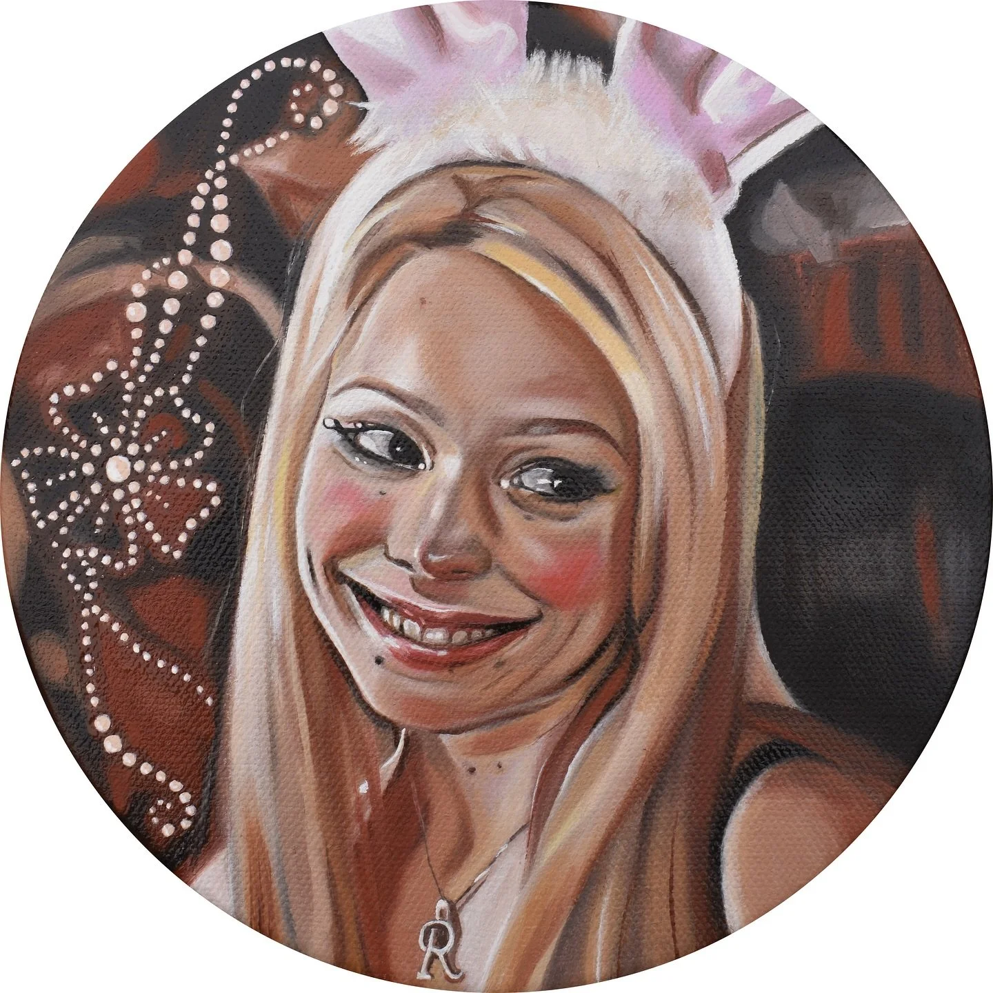 Boo, you whore 𖦹˖&deg;.👻 ̟࿔*

⋆｡‧˚ʚ🐰ɞ˚‧｡⋆

🩷 Oil on canvas // 20cm
🩷 Time taken : 10 hrs 

#oilpainting #meangirls #reginageorge #2000s #halloween #realism #explorepage