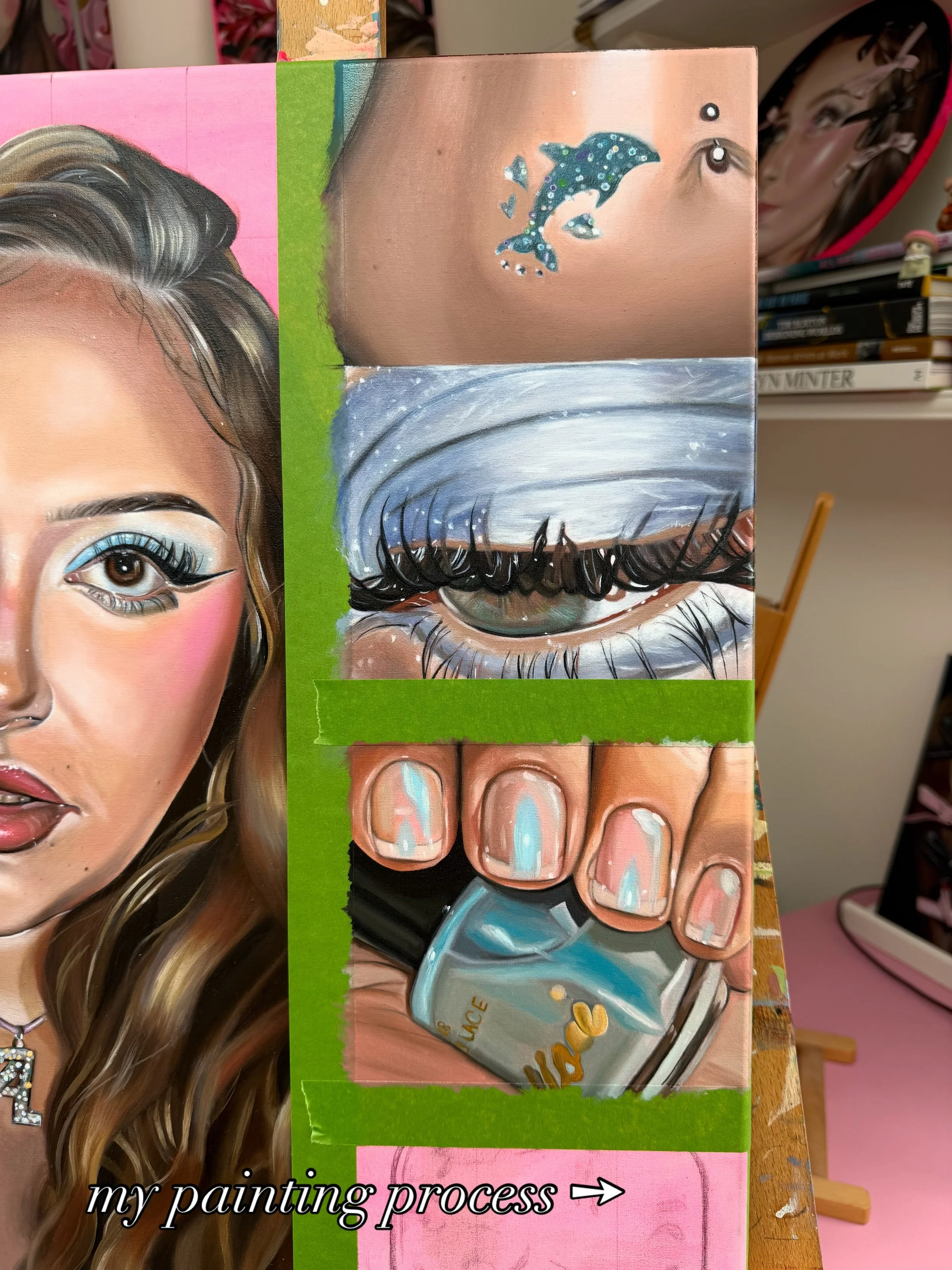 My latest wip so far <3 🩵🌺🐬

#oilpainting #2000score #realism #nostalgia #explorepage