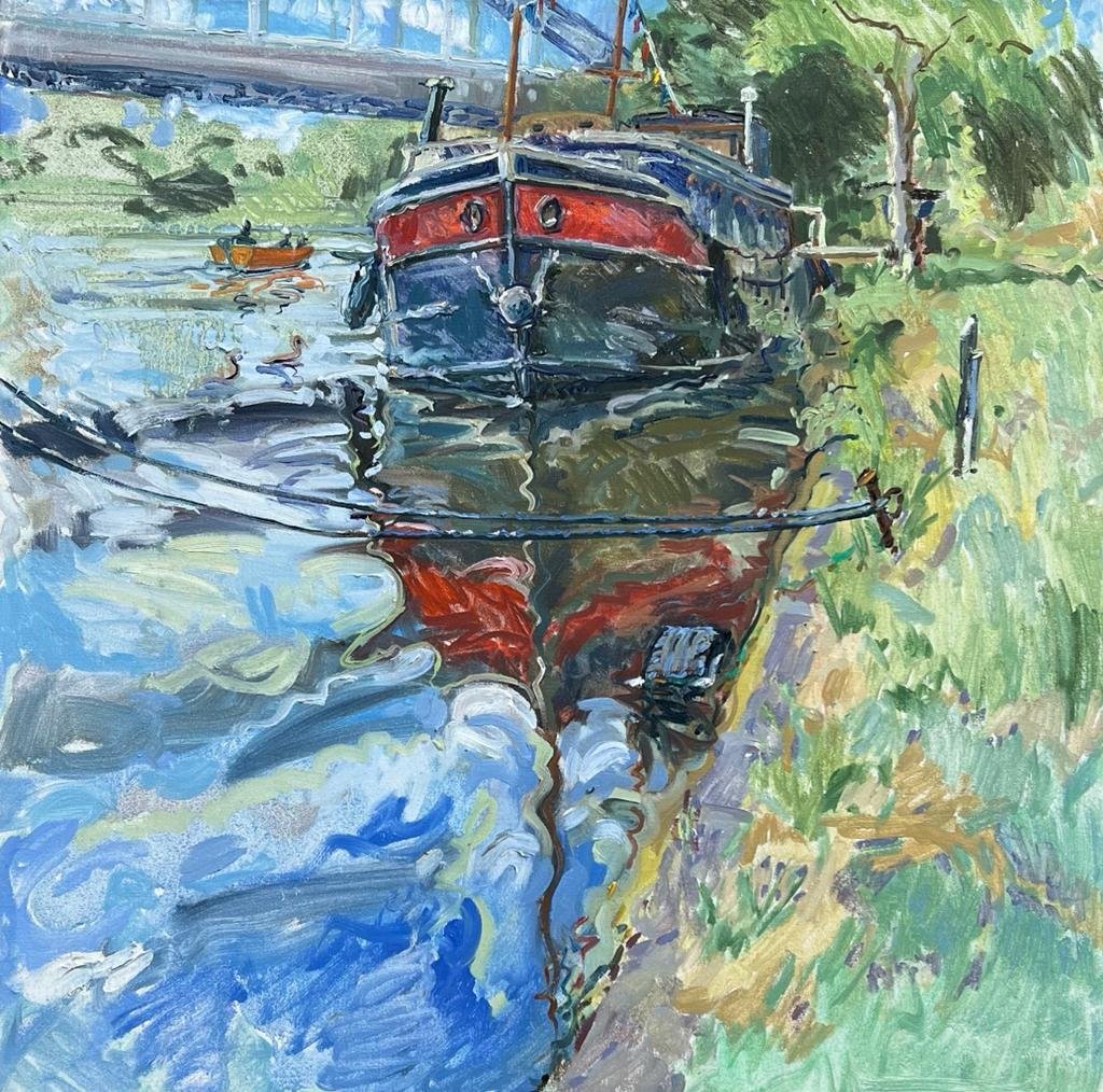Barge Reflections SOLD
