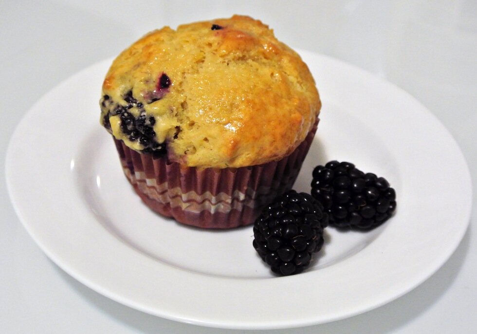 Lemon and blackberry muffins