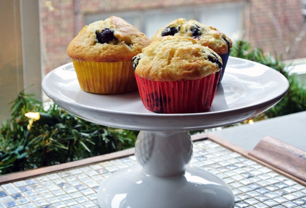 Blueberry goat cheese muffins