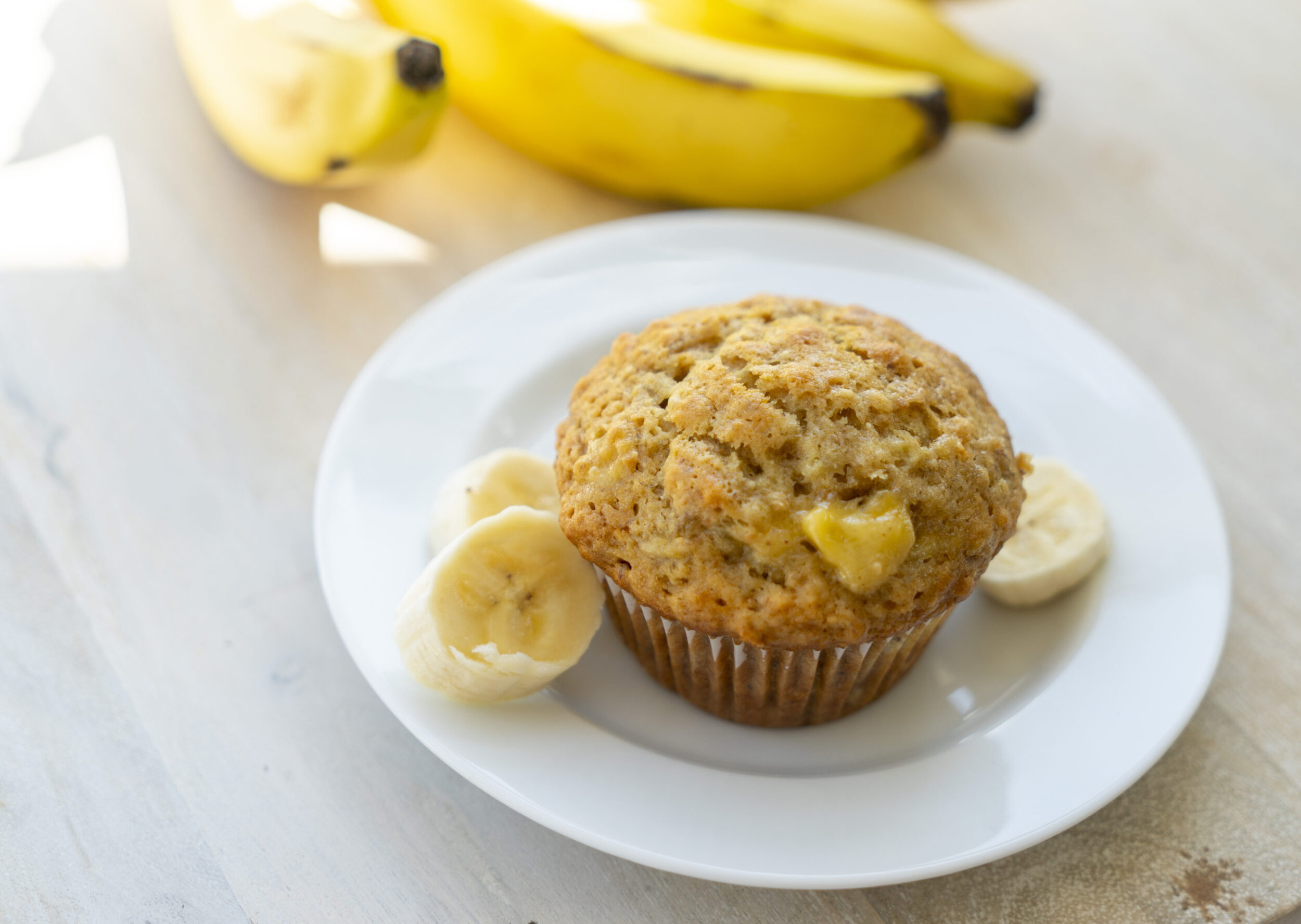 Peanut butter banana muffins