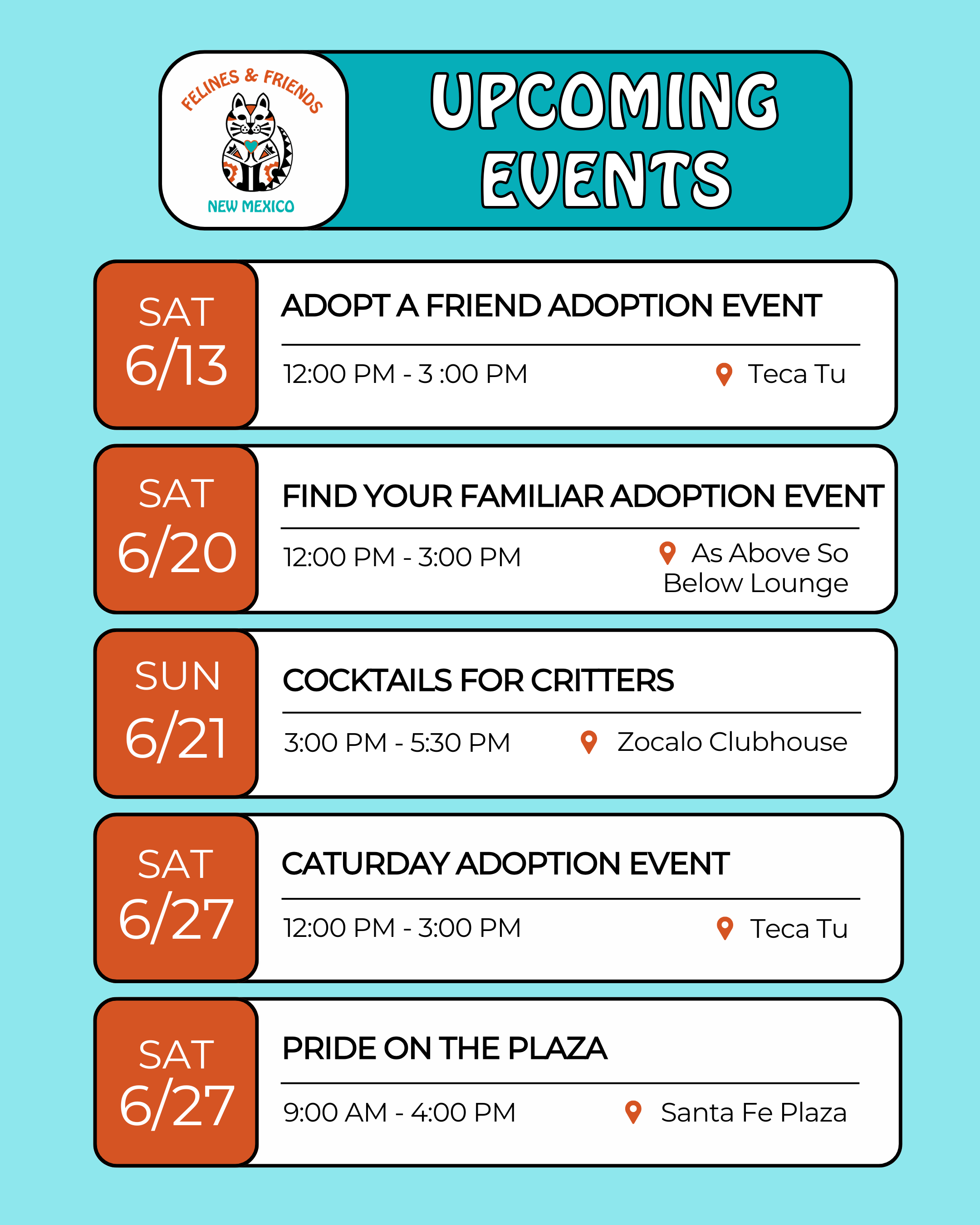 Teca Tu Adoption Events
