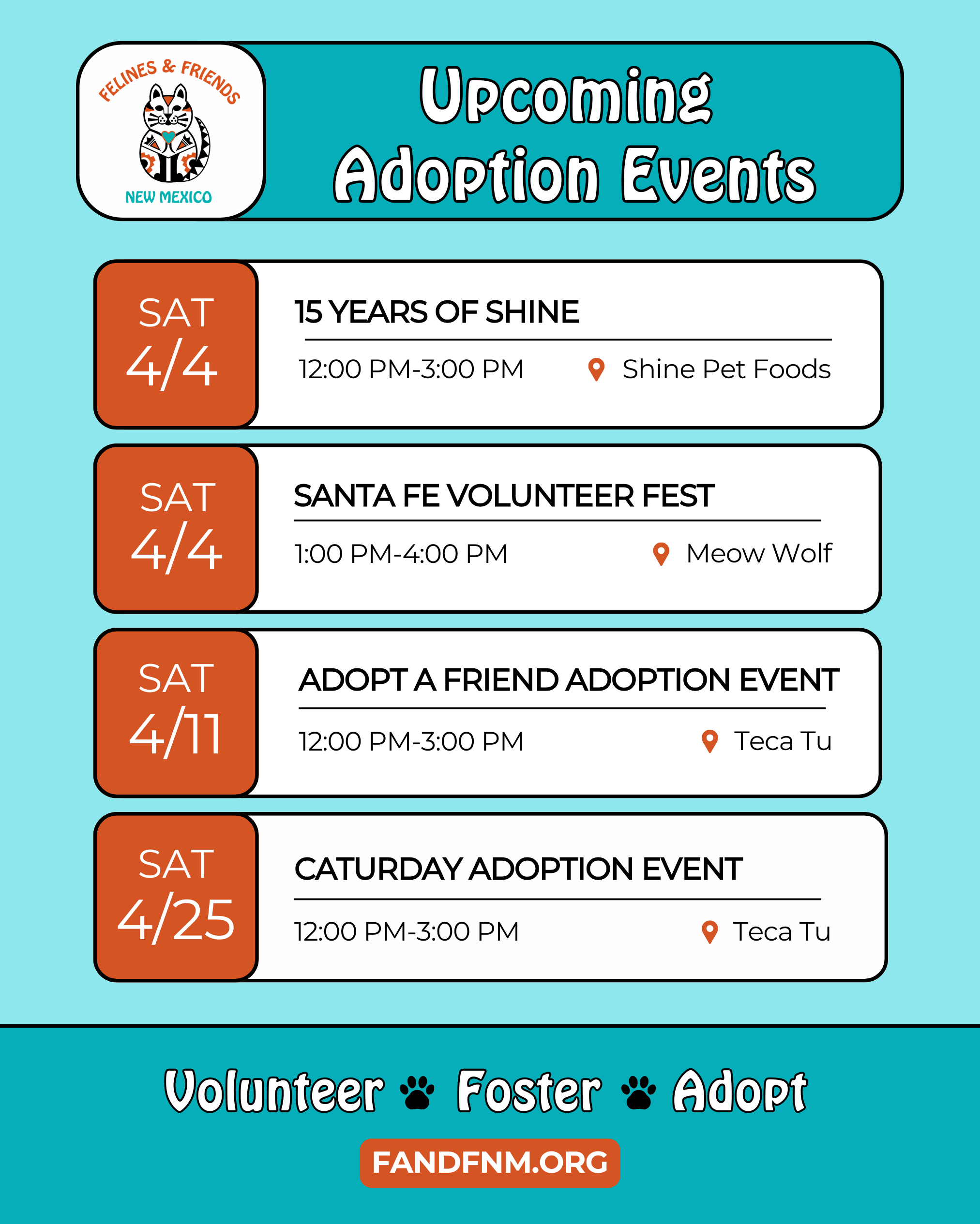 Teca Tu Adoption Events