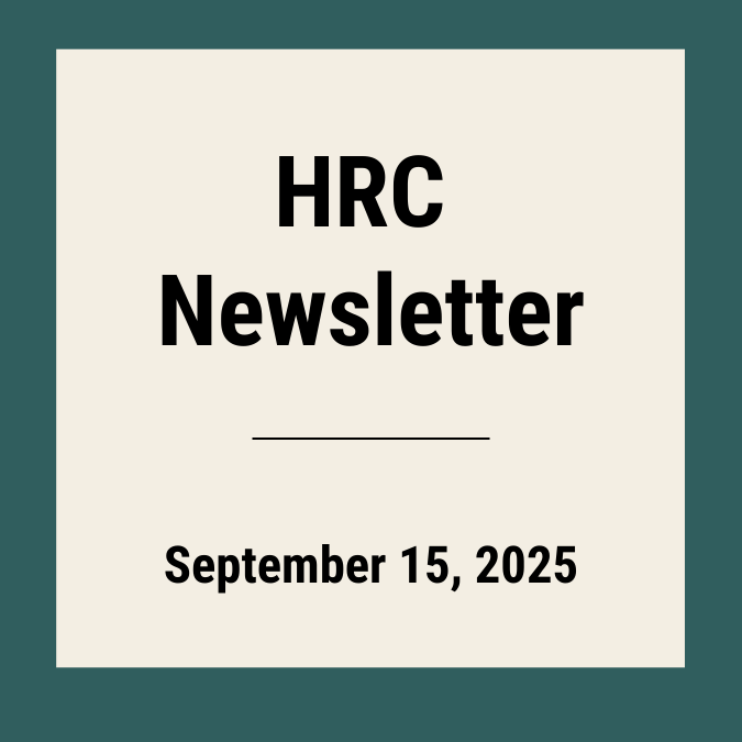HRC Newsletter September 2025