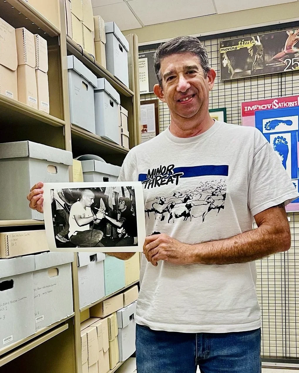 Ian MacKaye and Henry Rollins at The University of Maryland Special Collections in Performing Arts