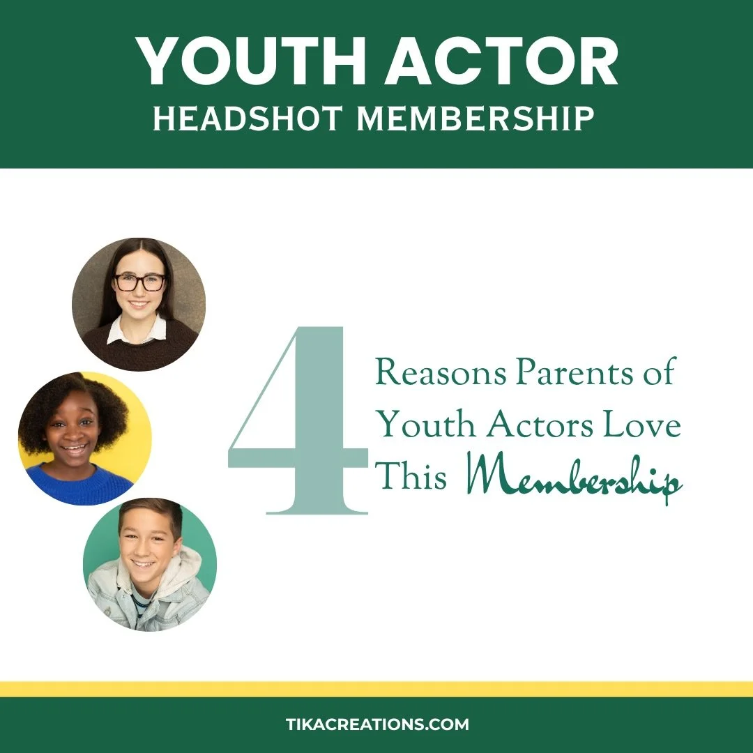 The Youth Headshot Membership was created to support youth Actors as they develop keeping headshots current and consistent without the stress of starting over every time they change.

✨ What&rsquo;s Included:
✔️ 2 professional headshot sessions
✔️ 12