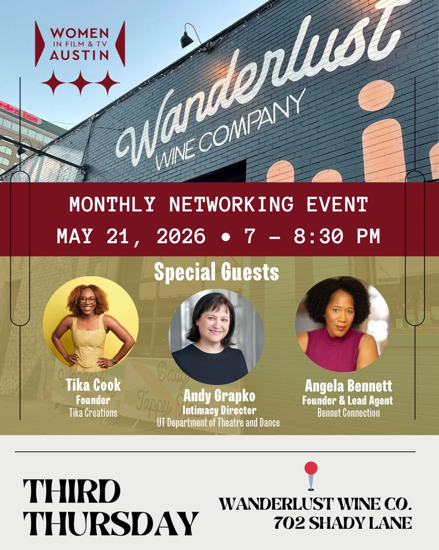 I&rsquo;m so excited for this event! Thank you @wift_austin for having me! 🙌🏾🫶🏾

▪️▪️▪️

Join us for WIFT Austin&rsquo;s monthly networking night to connect with fellow filmmakers, creatives and industry pros.

About this month&rsquo;s speakers:
