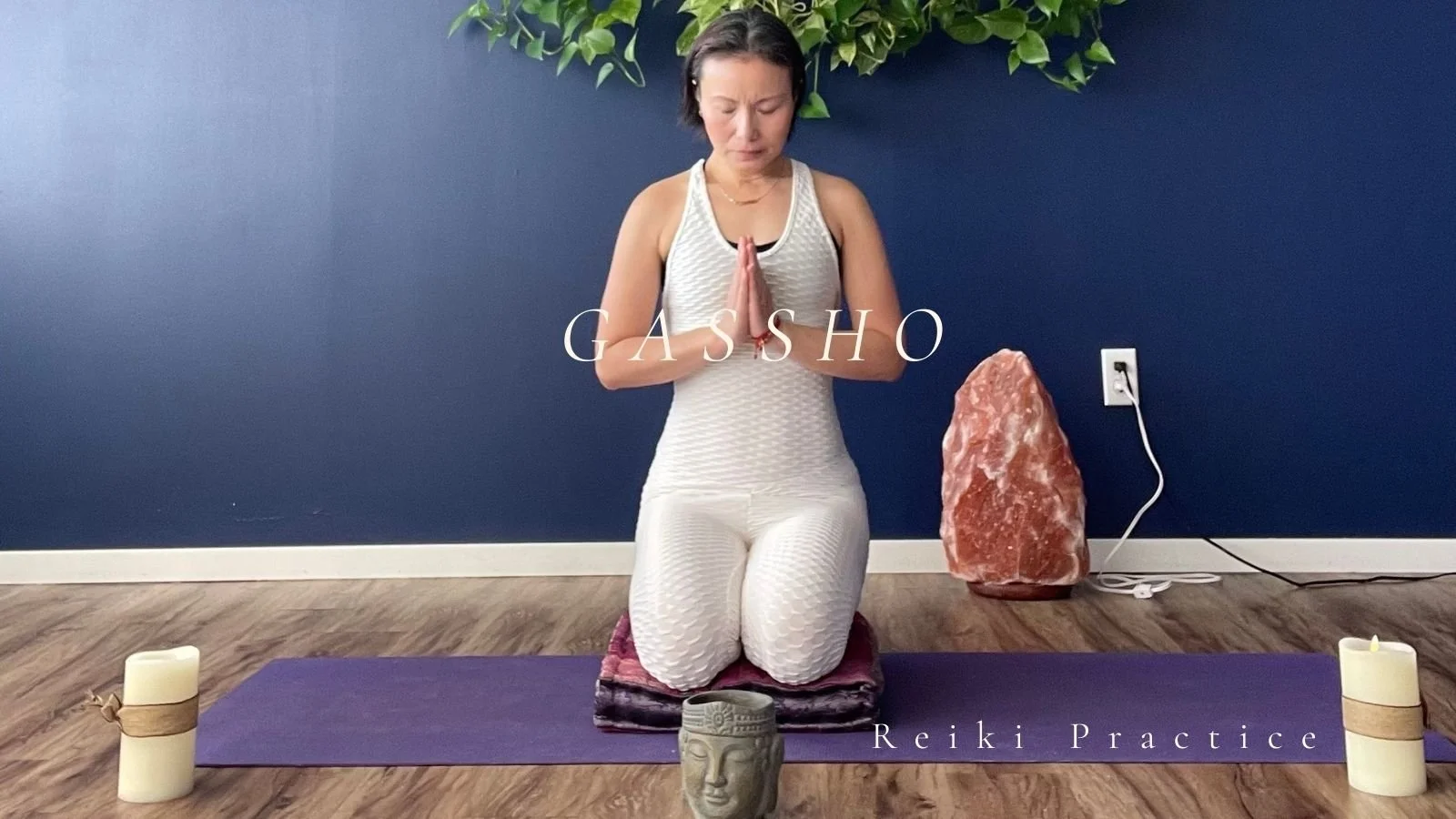 Gassho meditation Reiki practice by JJ Holistic Healing Arts in Coquitlam Vancouver for stress relief, anxiety and mindfulness