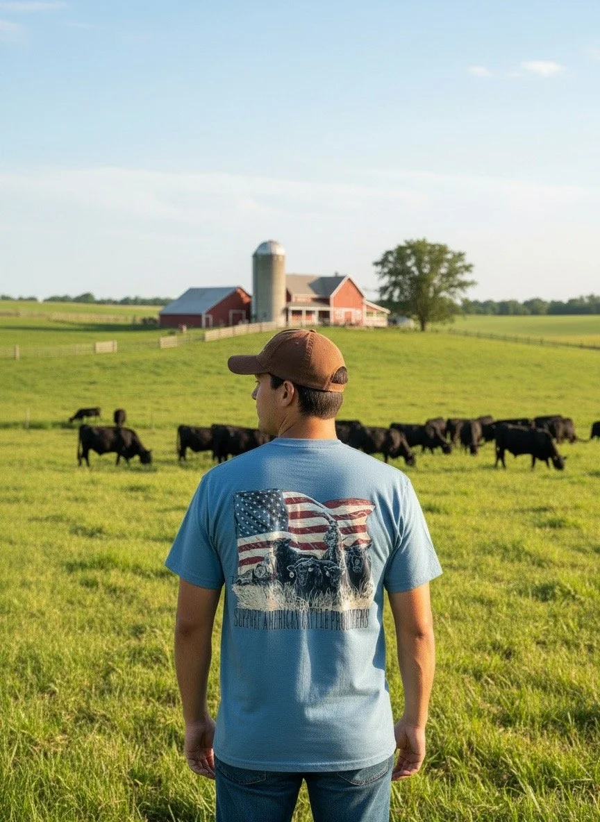 Support American Cattle Producers - Flag