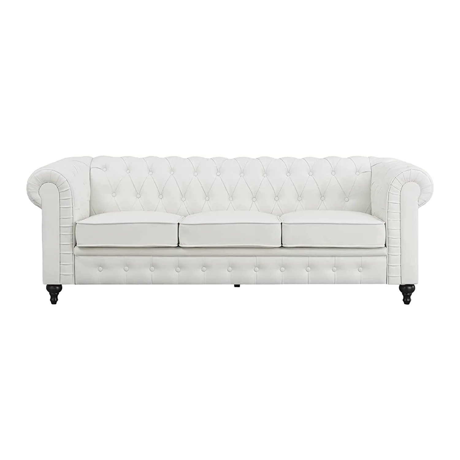 White Chesterfield Sofa — Backyard Event Rentals