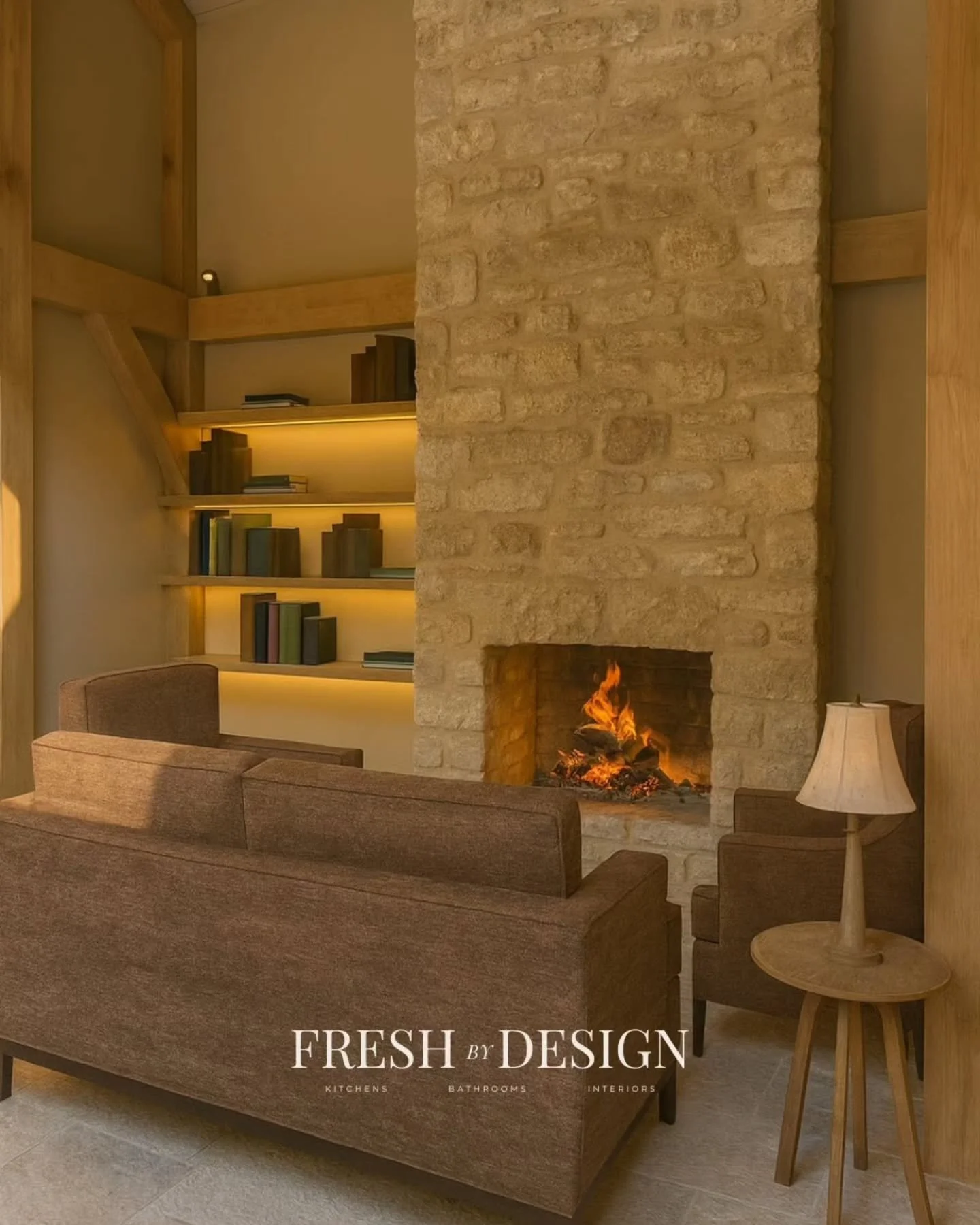 Can we just take a moment to appreciate...

A) how realistic this render is making decisions easy
B) that fireplace feature 🔥
C) the bespoke wooden frames brought into New Zealand from an old American Barn full of history

FBDinteriors is designing 