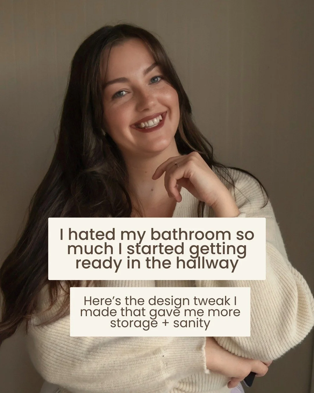 If you&rsquo;re getting ready in a bedroom (or hallway like I was), or wherever you can find a clear surface, that&rsquo;s taking up not only your time but also leaving you without a space for you.

You're gravitating to the space that actually works