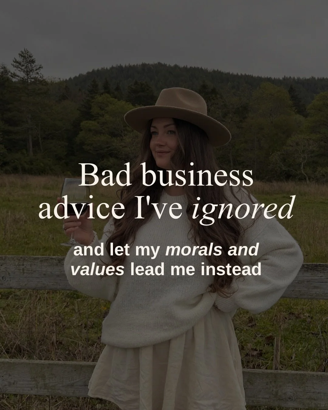 The best thing I ever did was ignore the advice and make decisions based on my morals and values, and how it felt in my body.

I was recently faced with this again and despite it being a hard opportunity to walk away from, the relief that came after 