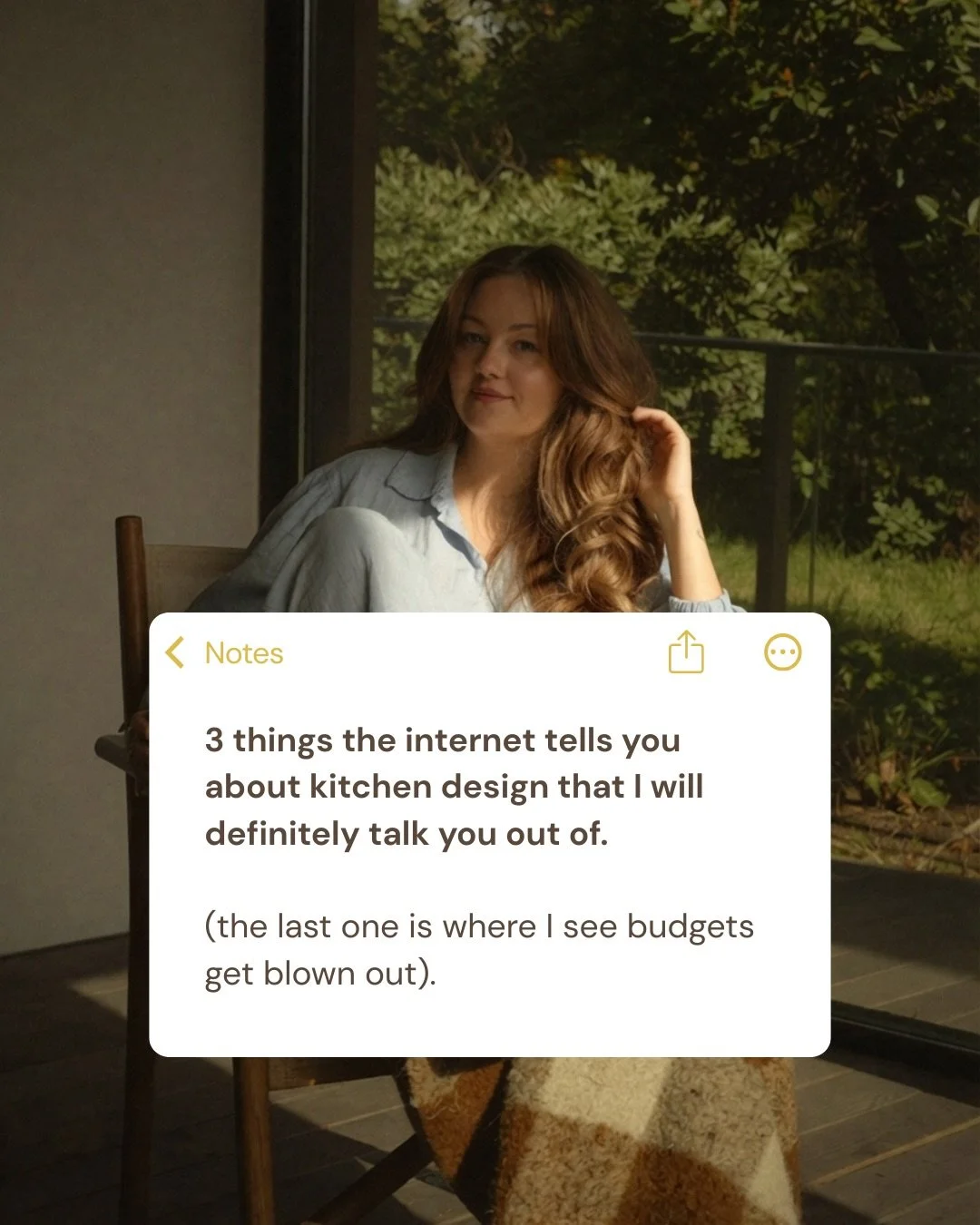 Hills I&rsquo;ll die on. Kitchen design, but design in general is so nuanced.

&ldquo;You should always&rdquo; or &ldquo;you should never&rdquo; is something I hear so often on this app and frankly, I&rsquo;m tired of it.

Not everyone can fit an isl