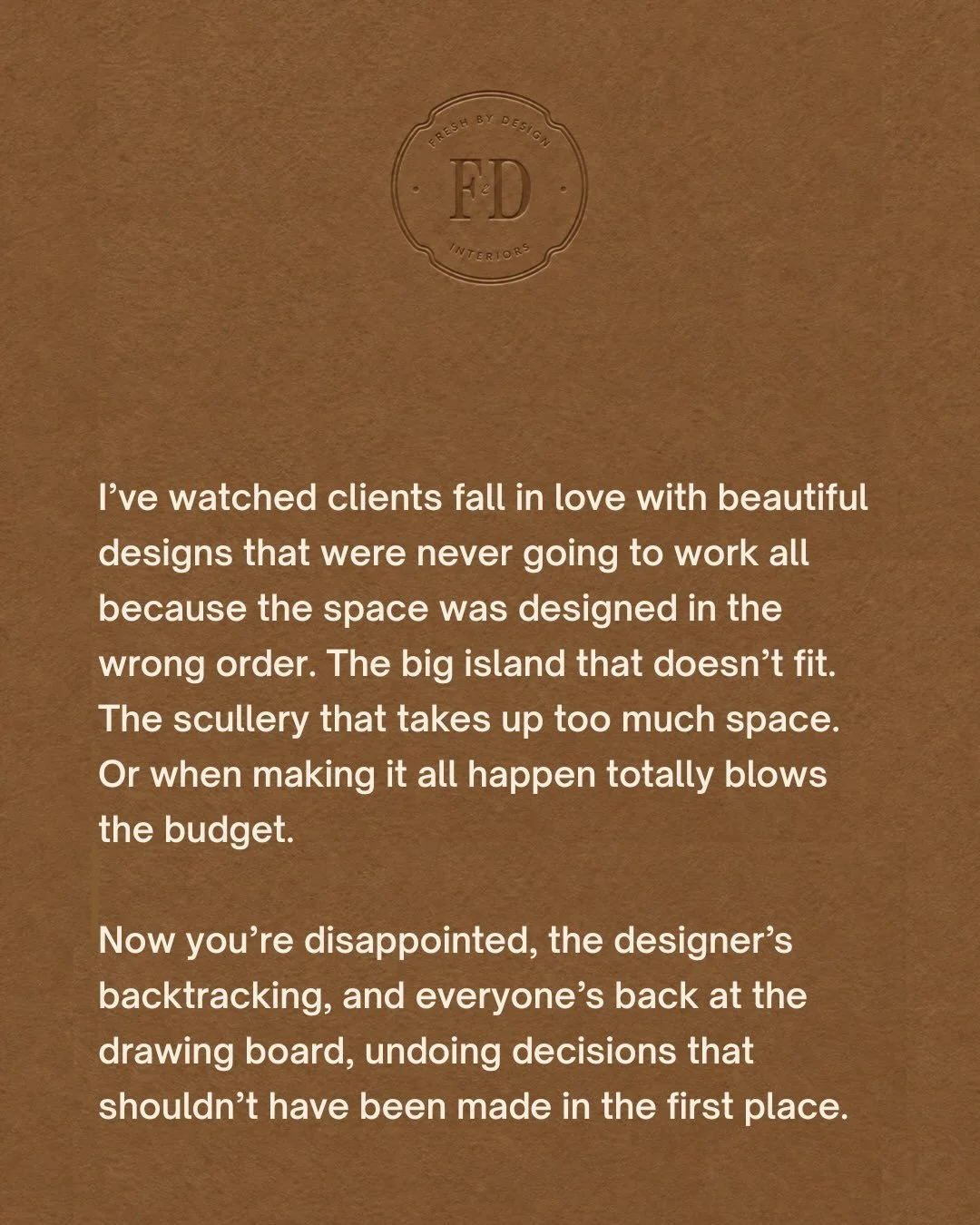 There&rsquo;s nothing wrong with getting excited about the beautiful parts of designing a kitchen or bathroom. I love that part too, but after years of watching people fall in love with designs that later had to be completely reworked (by me because 