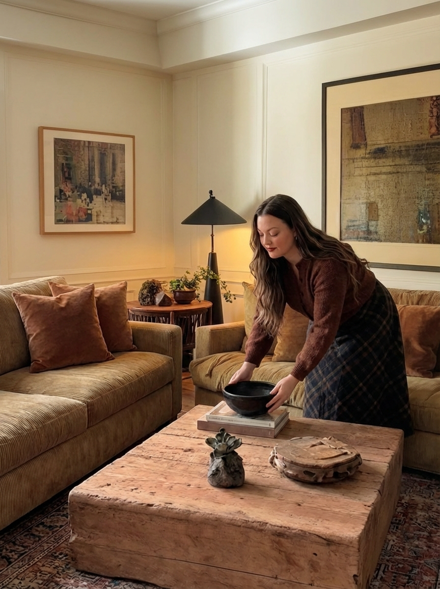 Nichole Davis reviewing kitchen design, FBD Interiors