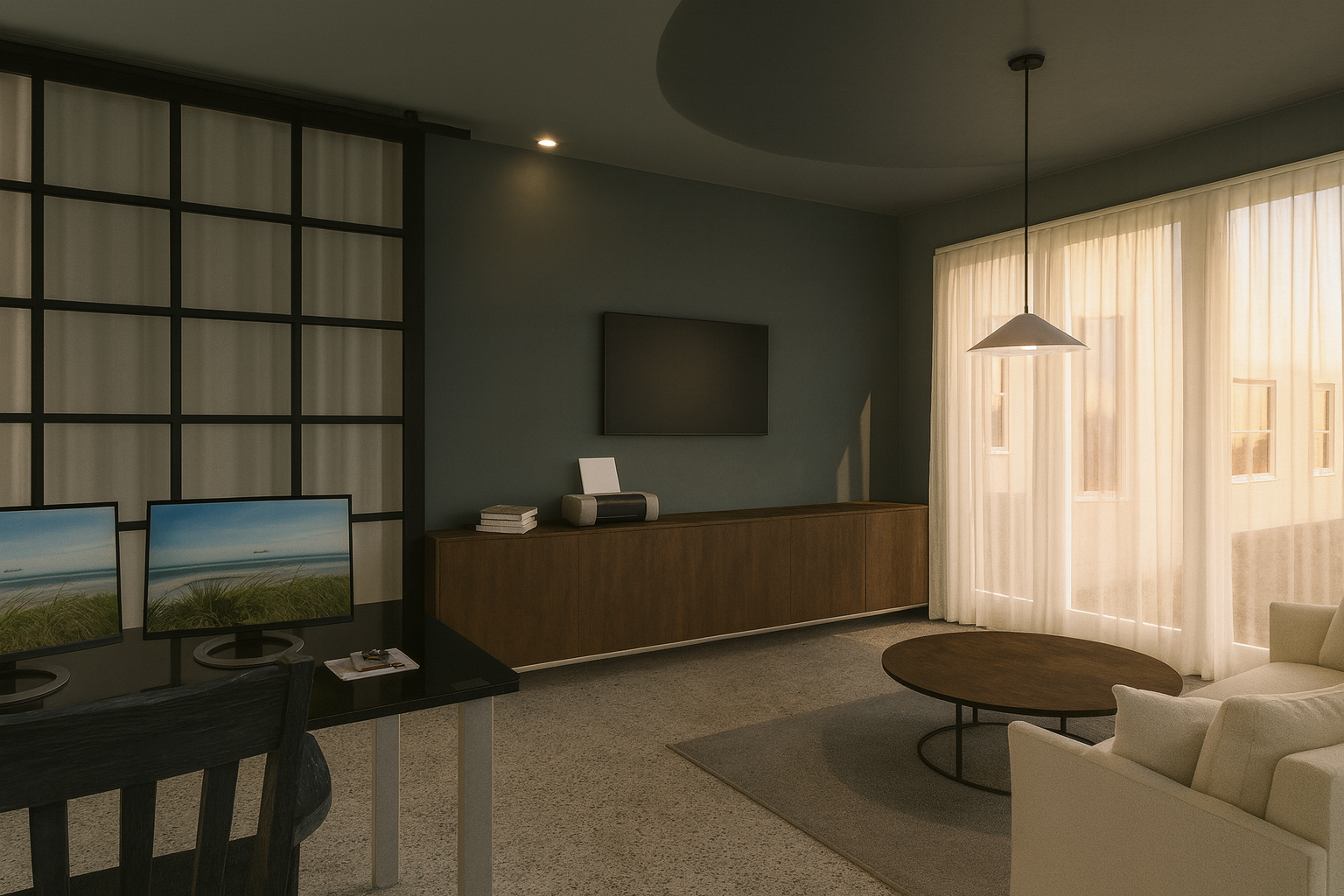 Joinery and Interior Design, Modern Home Office — Puketapu