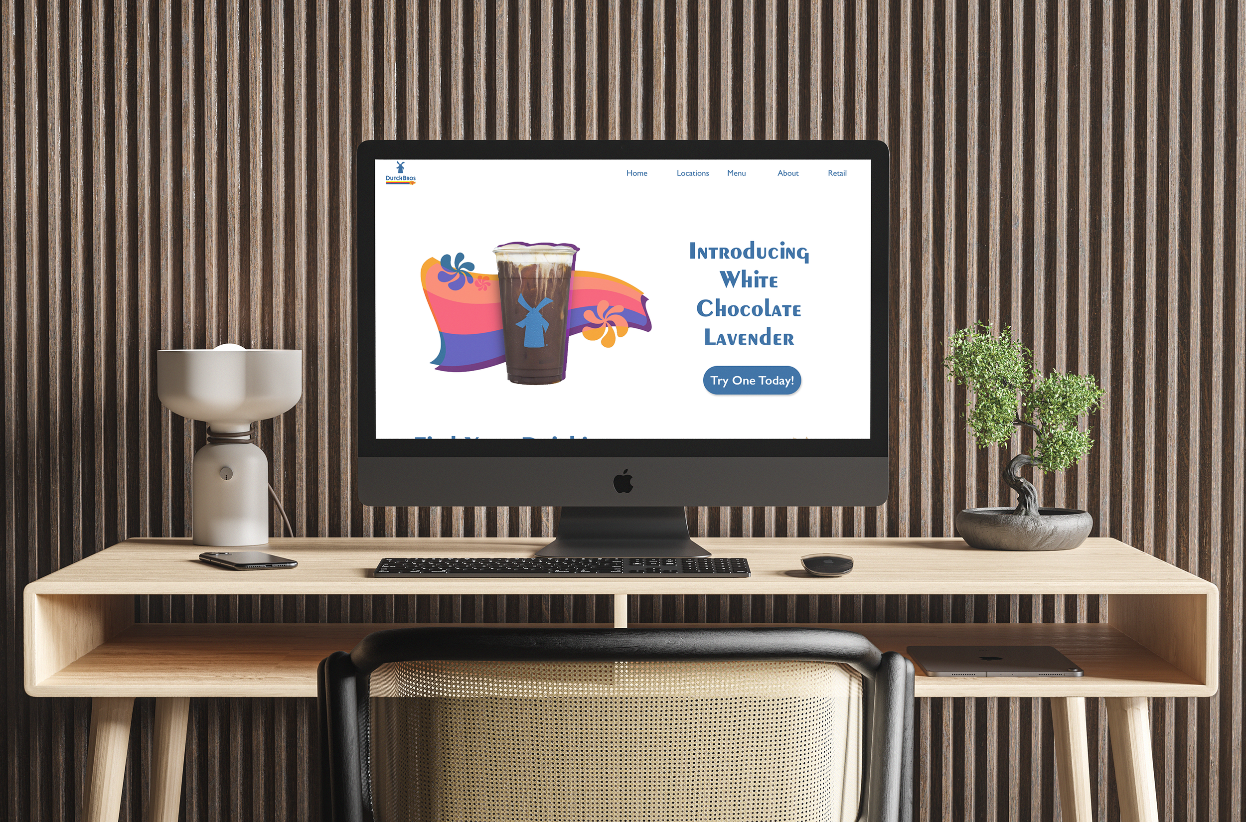 Mockup of Dutch Bros Website