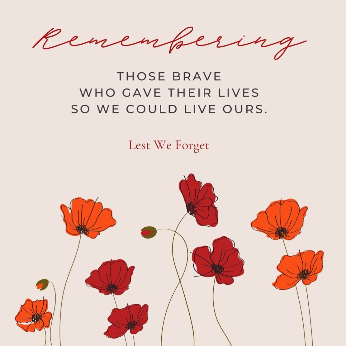 Clinic is closed tomorrow for Anzac Day - Thursday 25th April. 
Remembrance &amp; Respect 🕊️
Clinic re-opens Friday as normal trading hours. 
Lest We Forget 🌺

#anzacday #lestweforget