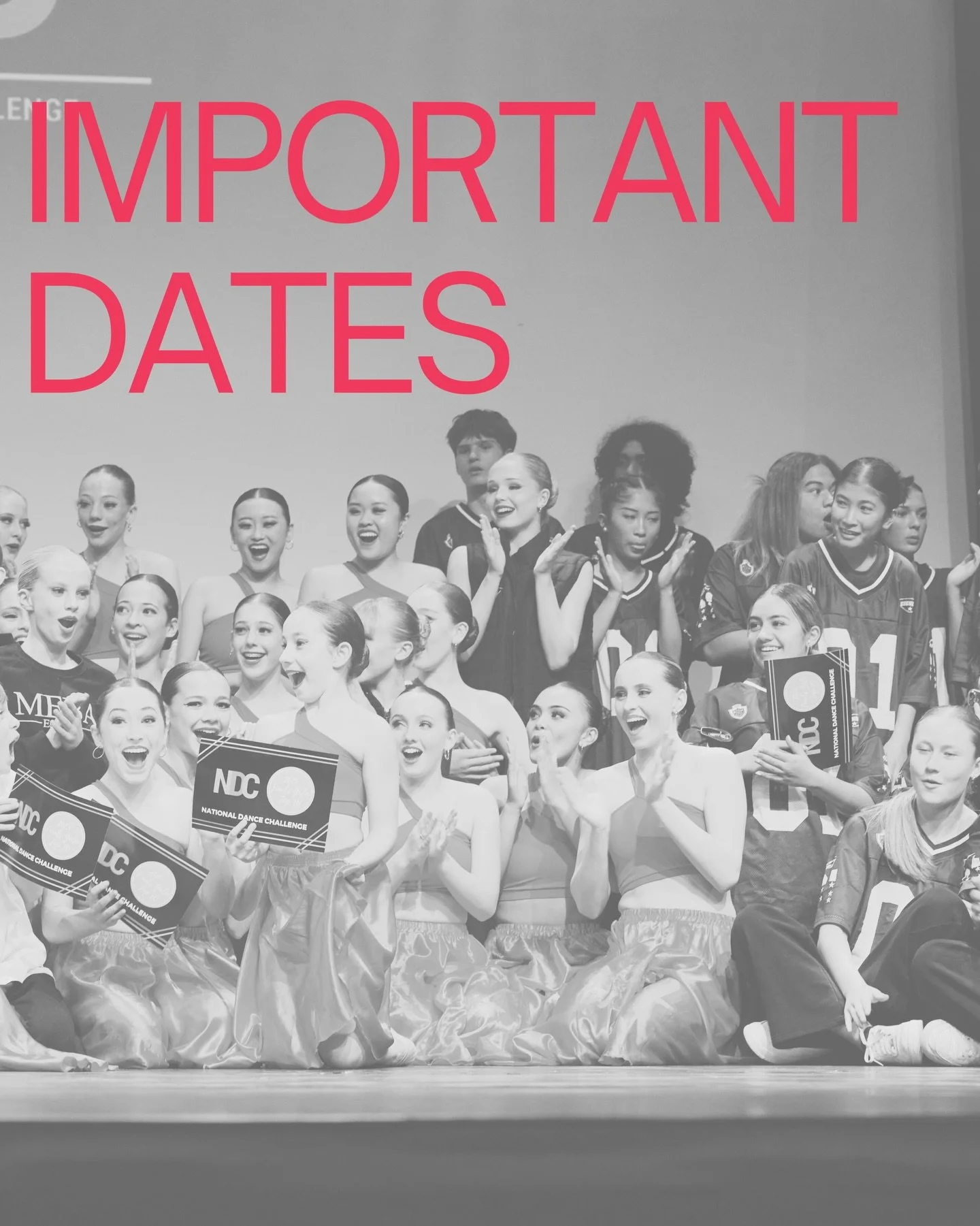 SWIPE to see our upcoming important dates! We will see you at Westlake Girls High School 11-14 June, but in the meantime, diarise these important dates! Entry info and adjudicator announcements coming soon&hellip;.