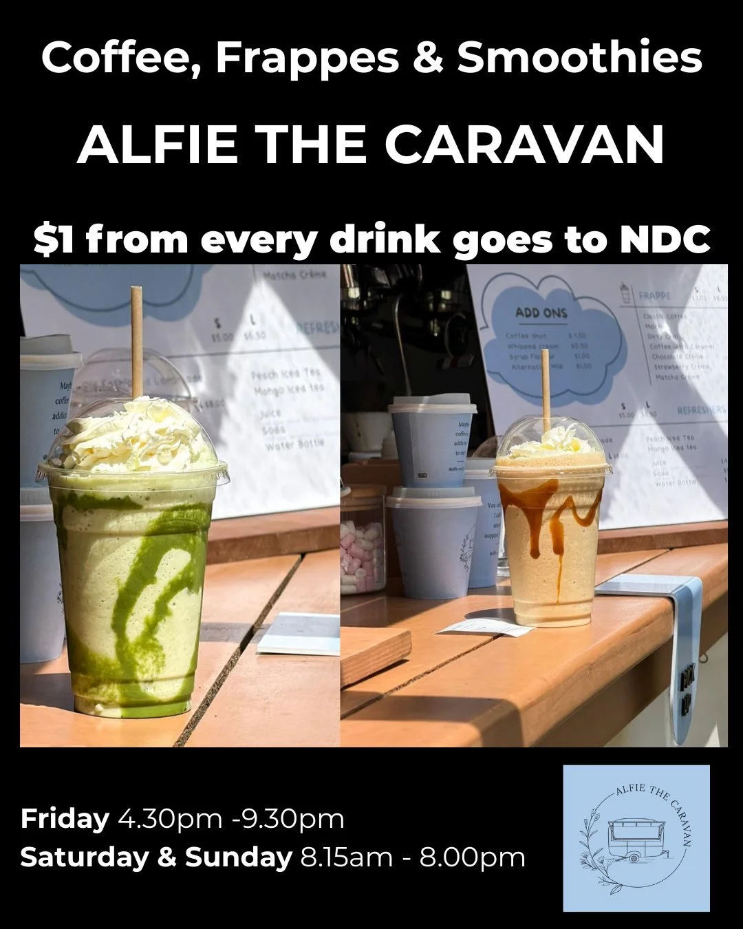 🍣NEED FUEL FOR NDC?

😜We&rsquo;ve got you covered. Scroll to see what&rsquo;s on offer. 

➡Grab a coffee, frappe or smoothie from Alfie to keep your crew &mdash; and the Mums &amp; Dads &mdash; going strong @alfie.on.the.go 
 
➡Grab a bite from Tuc