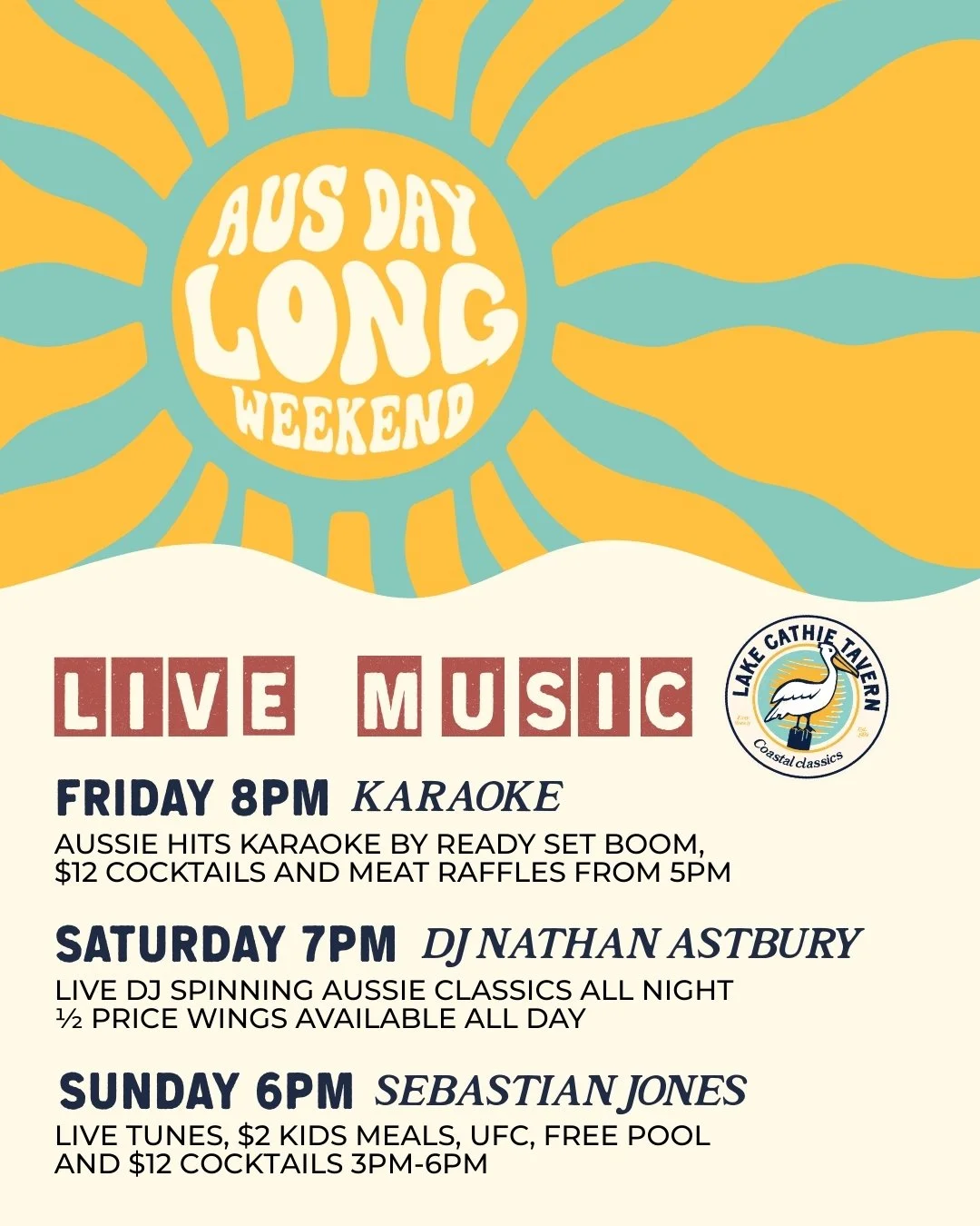 Aussie Weekend Live Music Line Up