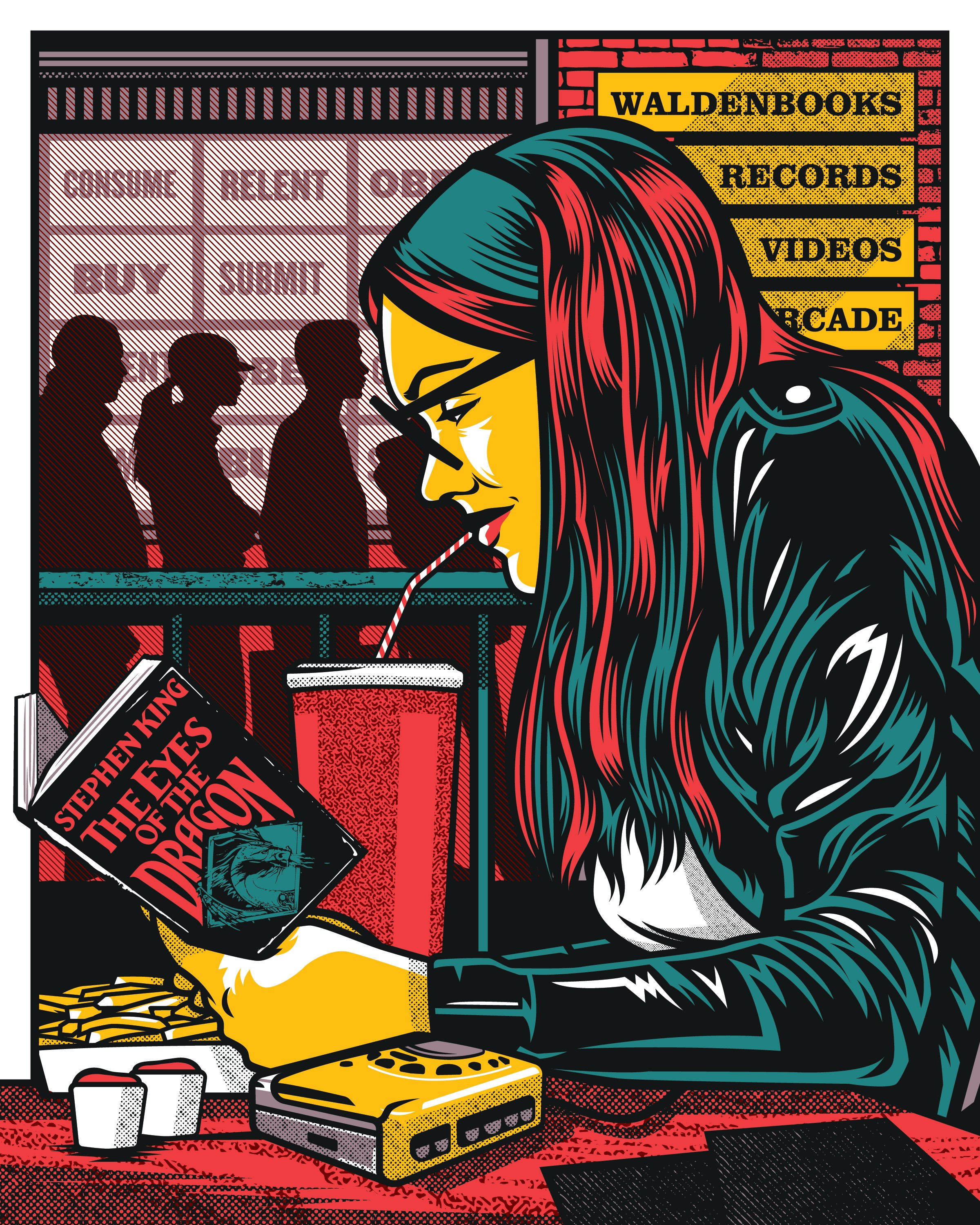Queen of the Food Court Stephen King Eye of the Dragon Art Print