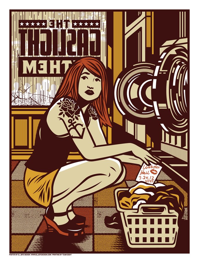 Gaslight Anthem Handwritten Screen Printed Poster NYC