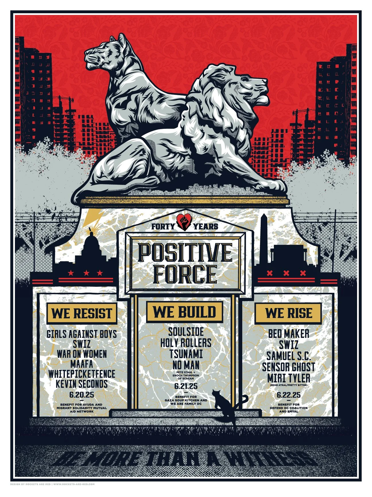 June 2025 Positive Force 40th Anniversary Show DC gig poster