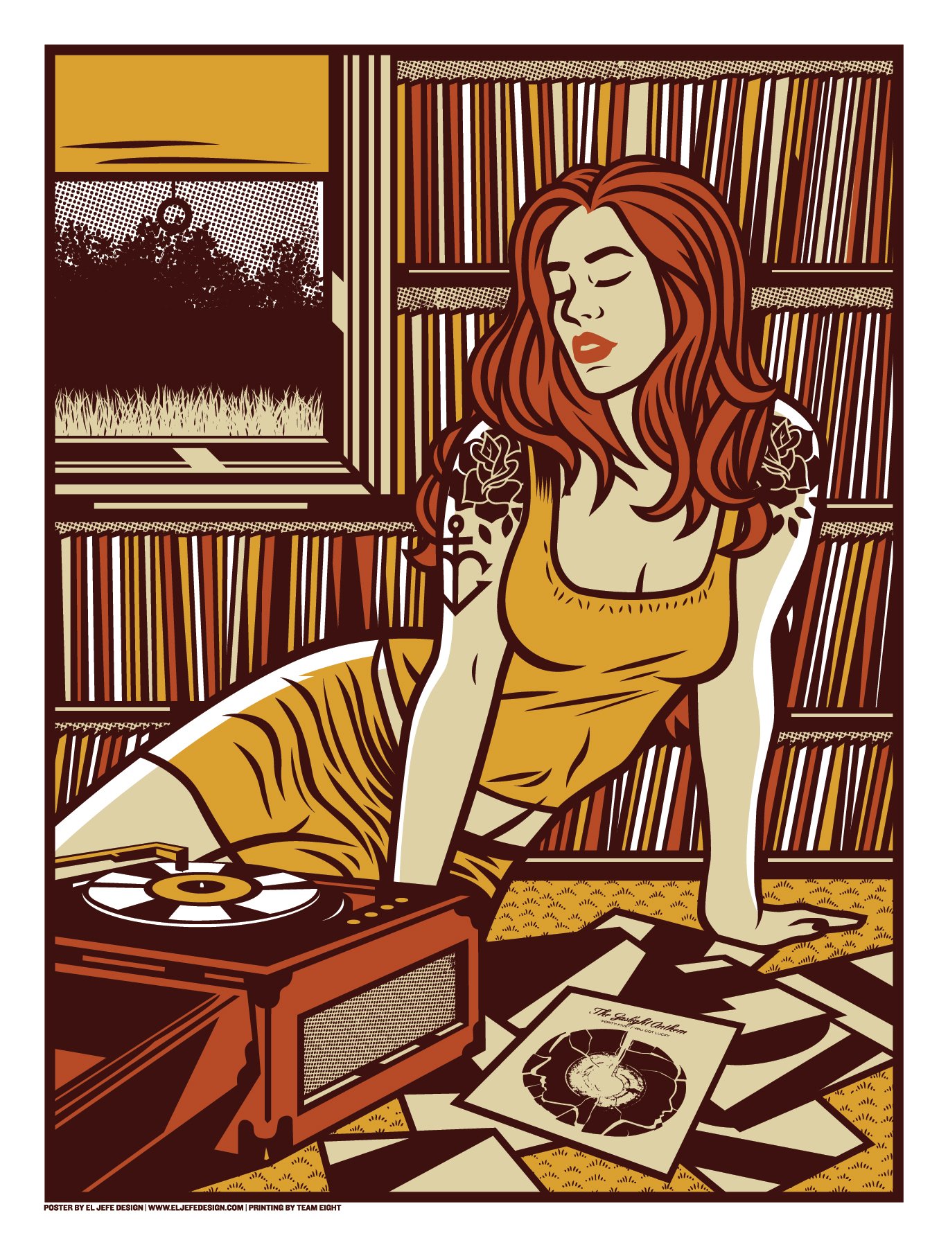Gaslight Anthem Handwritten Screen Printed Poster 45 Club