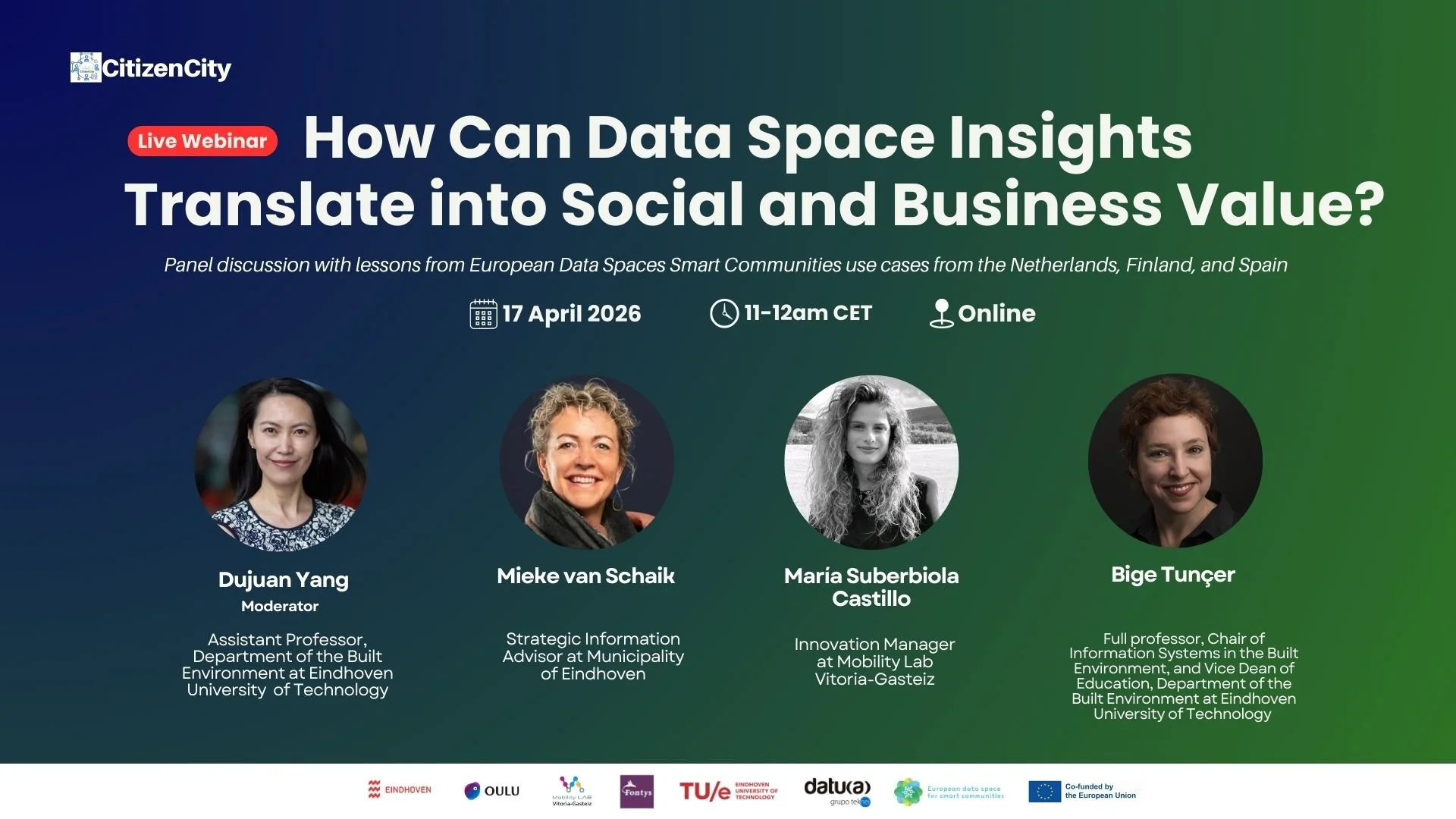 Webinar:How Can Data Space Insights Translate into Social and Business Value?