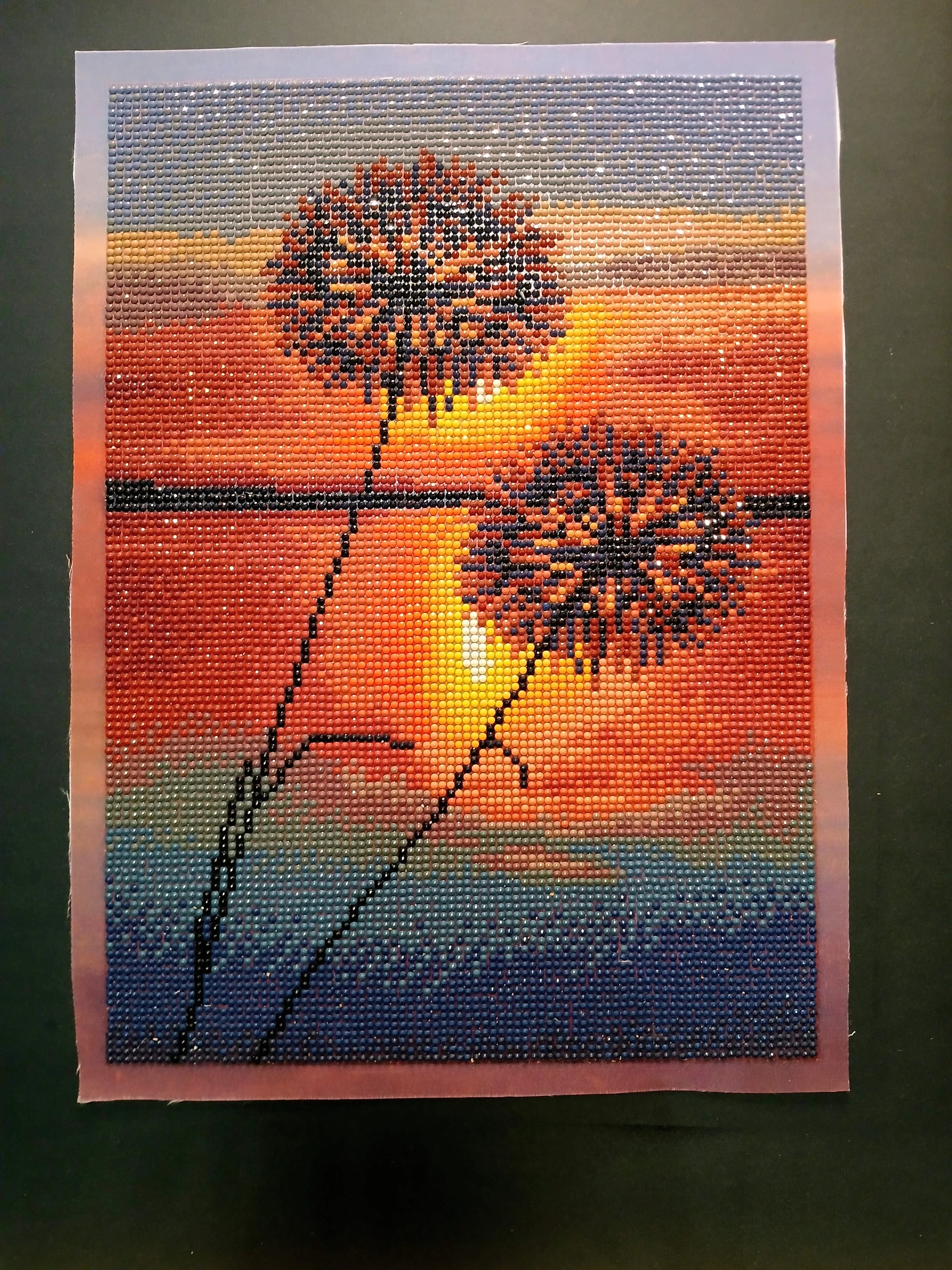 Sunset Dandelion Diamond Art