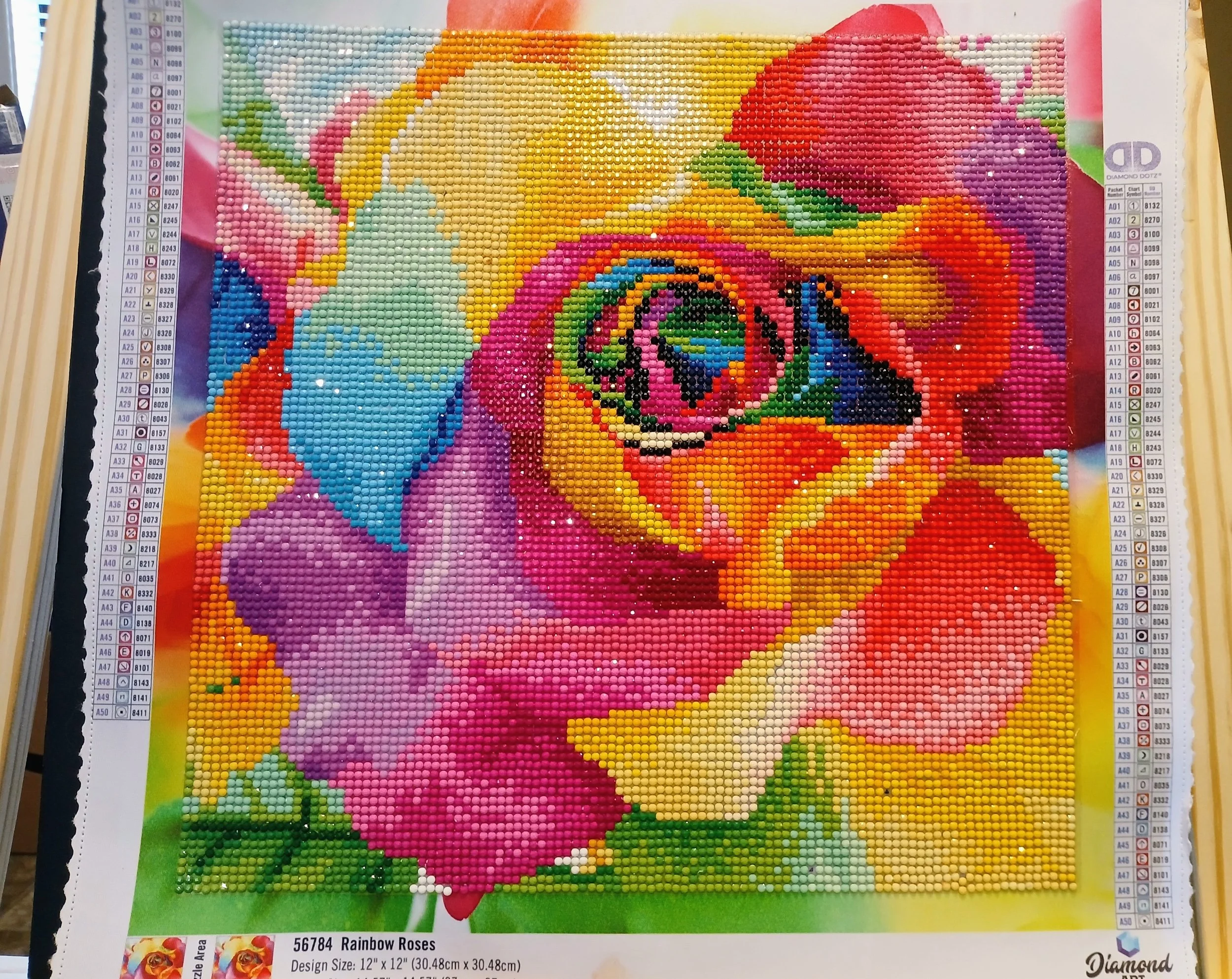 Colorful Rose Diamond Art