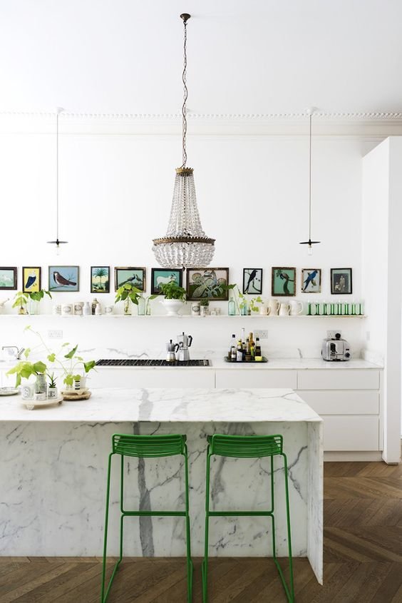 Greenery metal stools