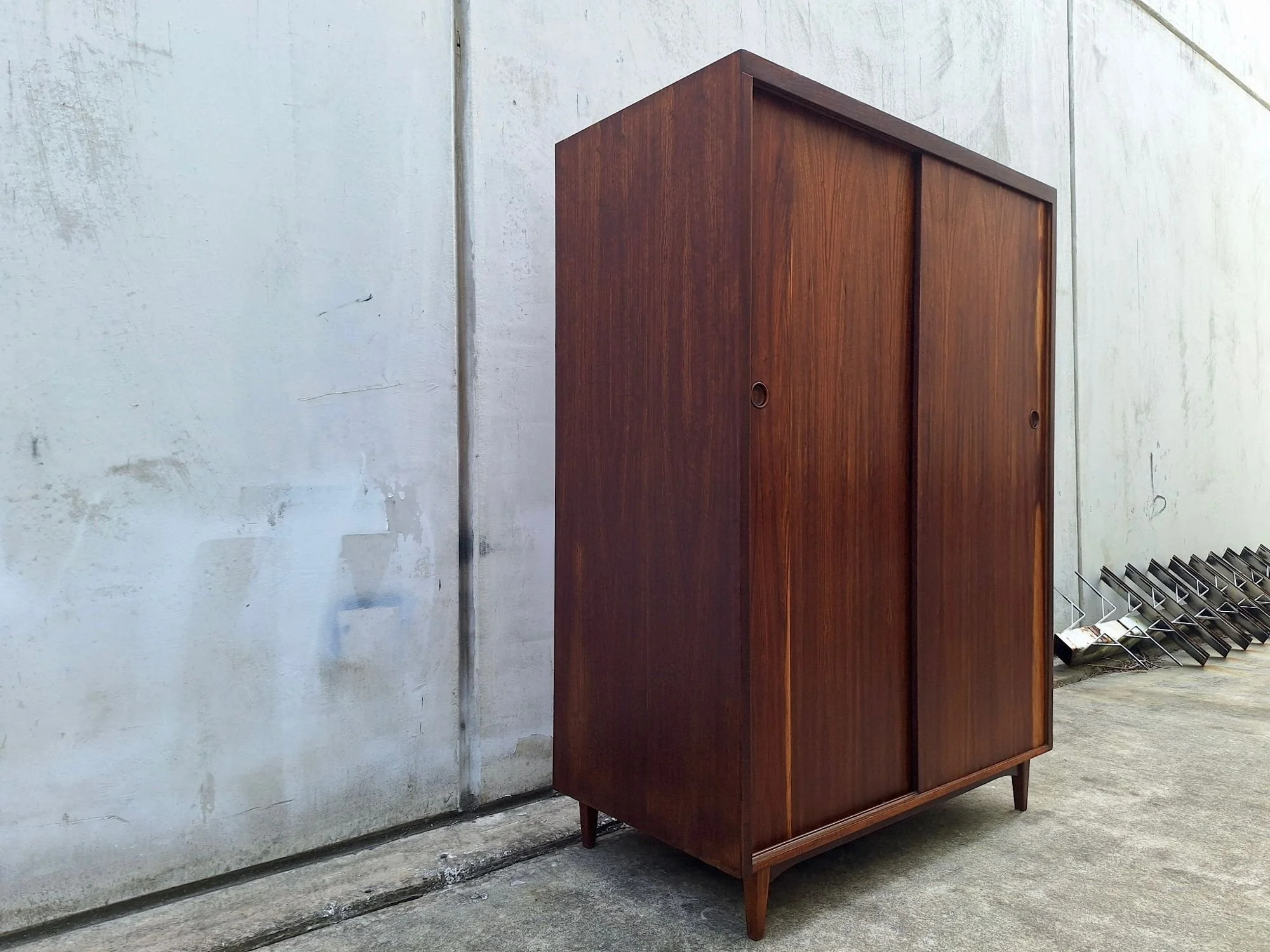 mid century wardrobe interior left side