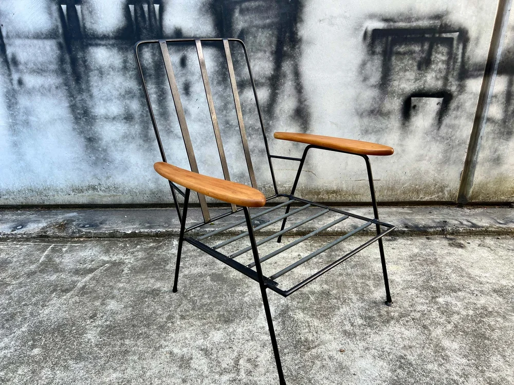 Restored Mid Century Armchair Frame — Kush Interiors